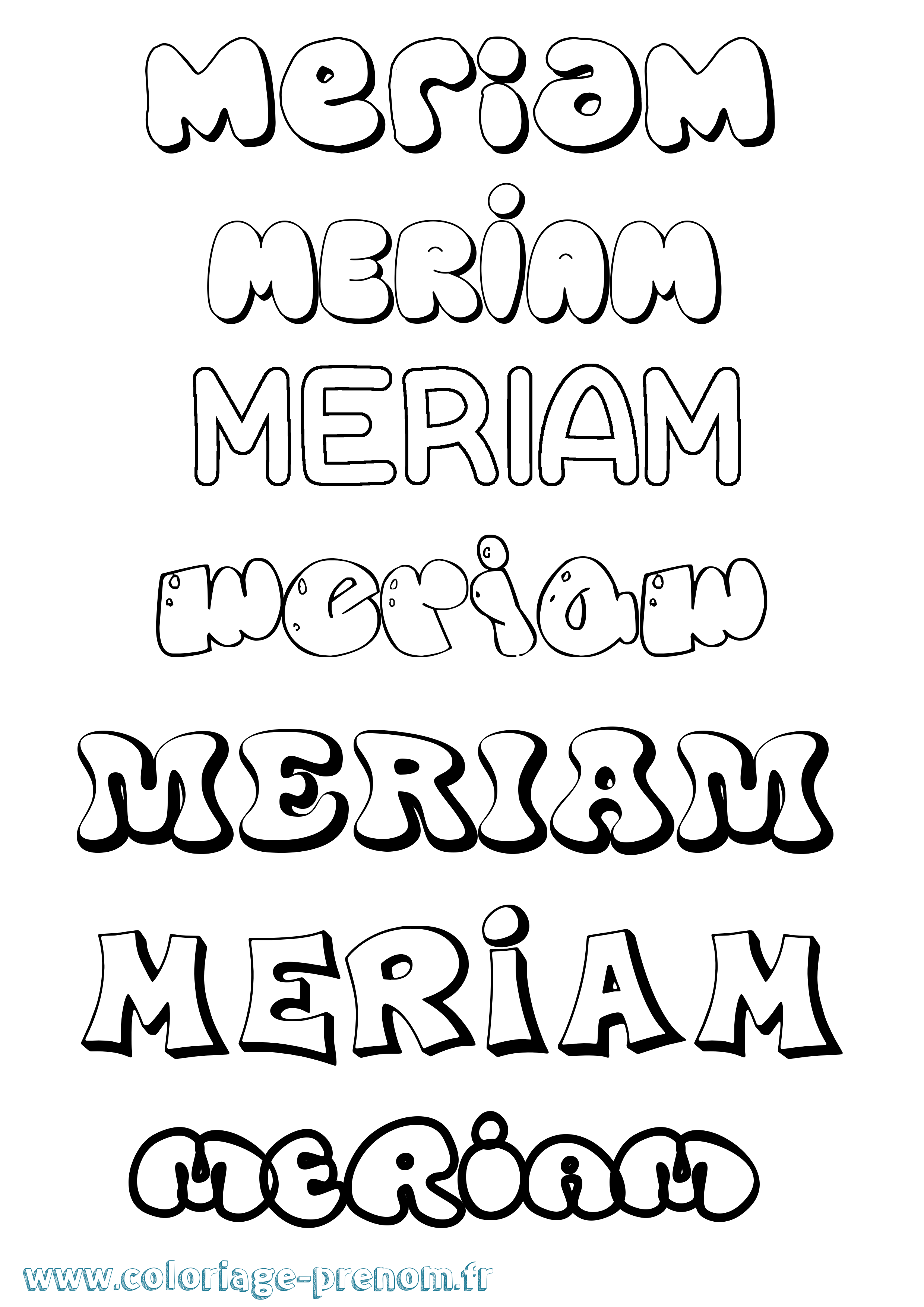 Coloriage Meriam Coloriage prénom Meriam