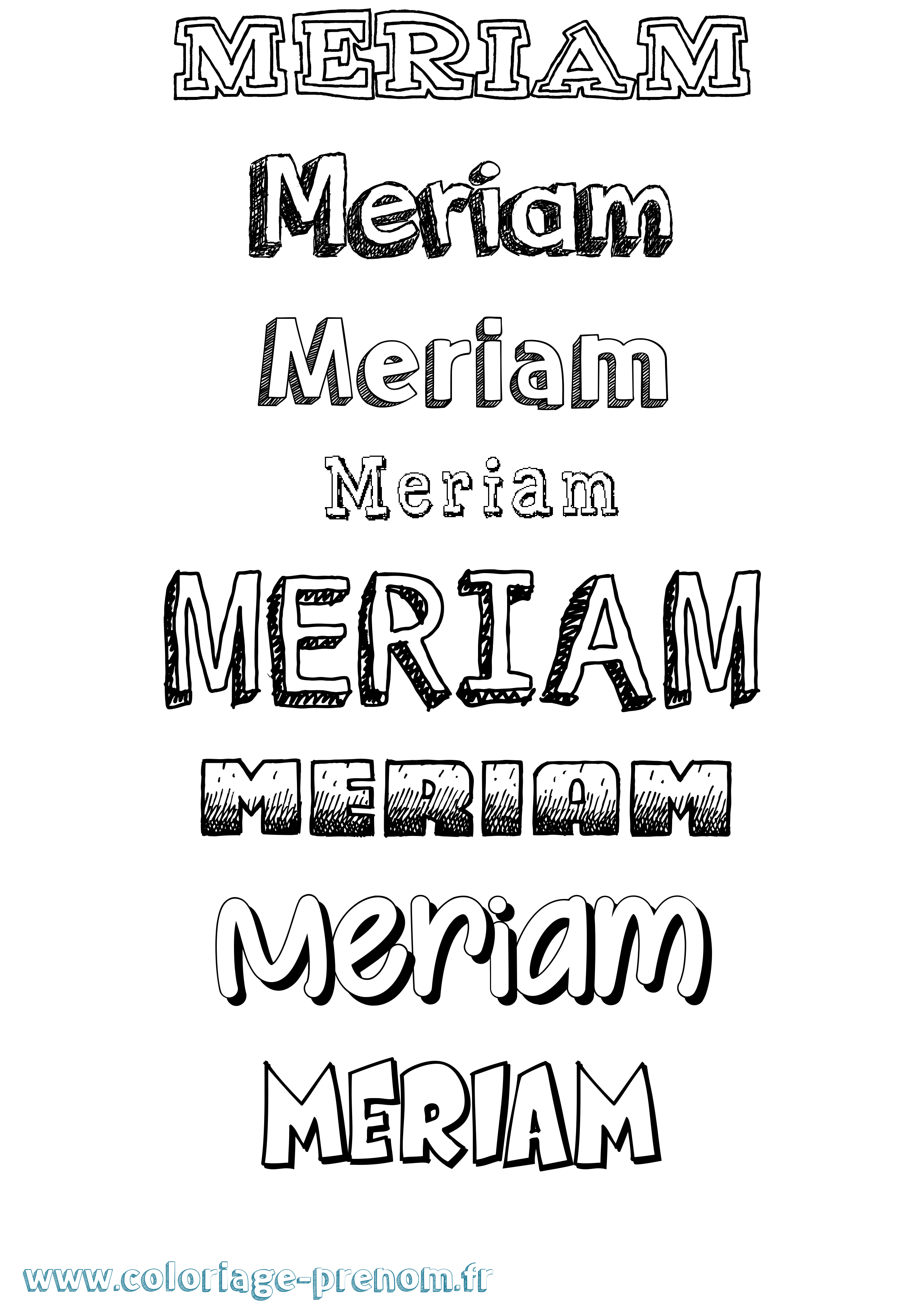 Coloriage Meriam Coloriage prénom Meriam