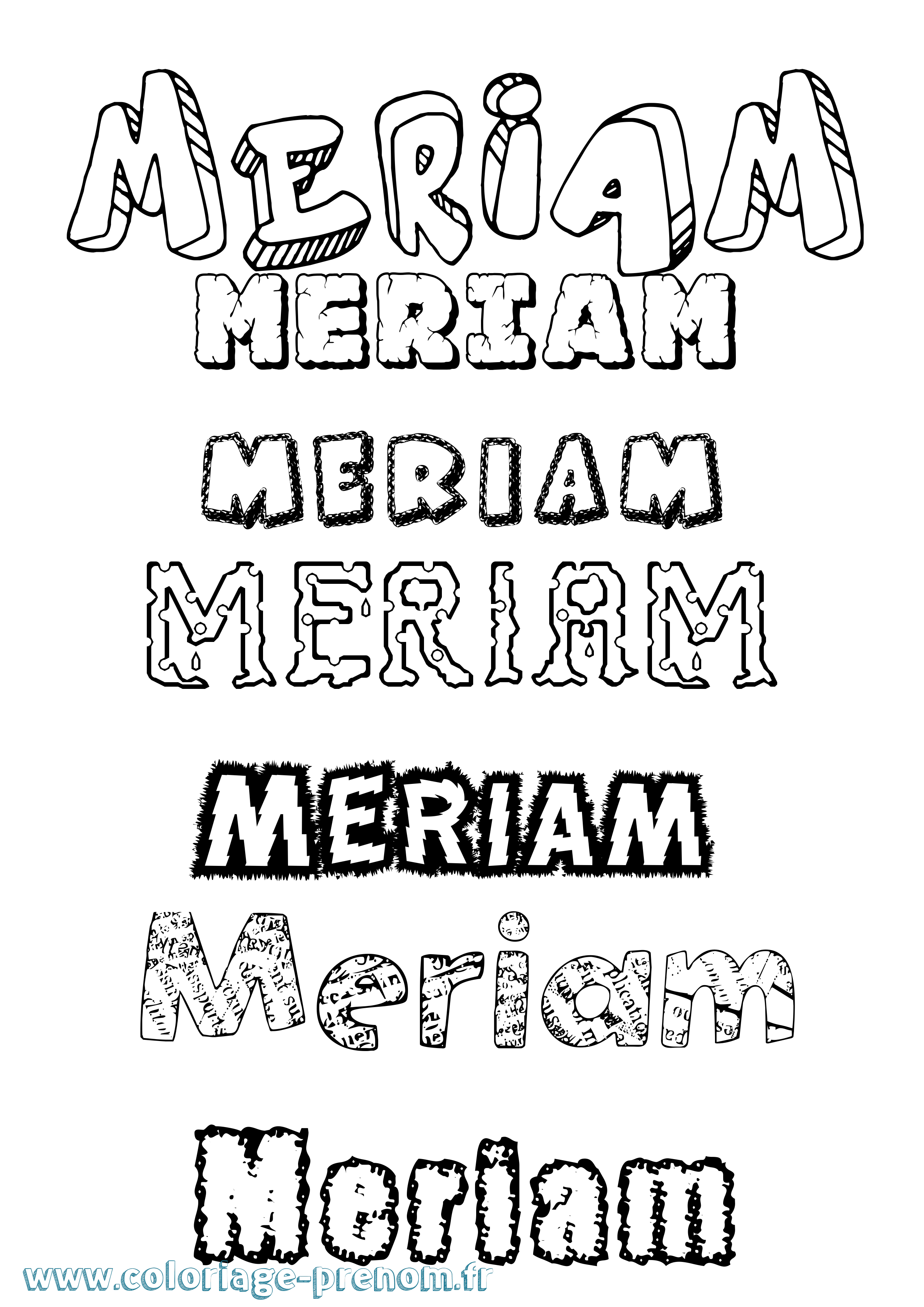 Coloriage Meriam Coloriage prénom Meriam