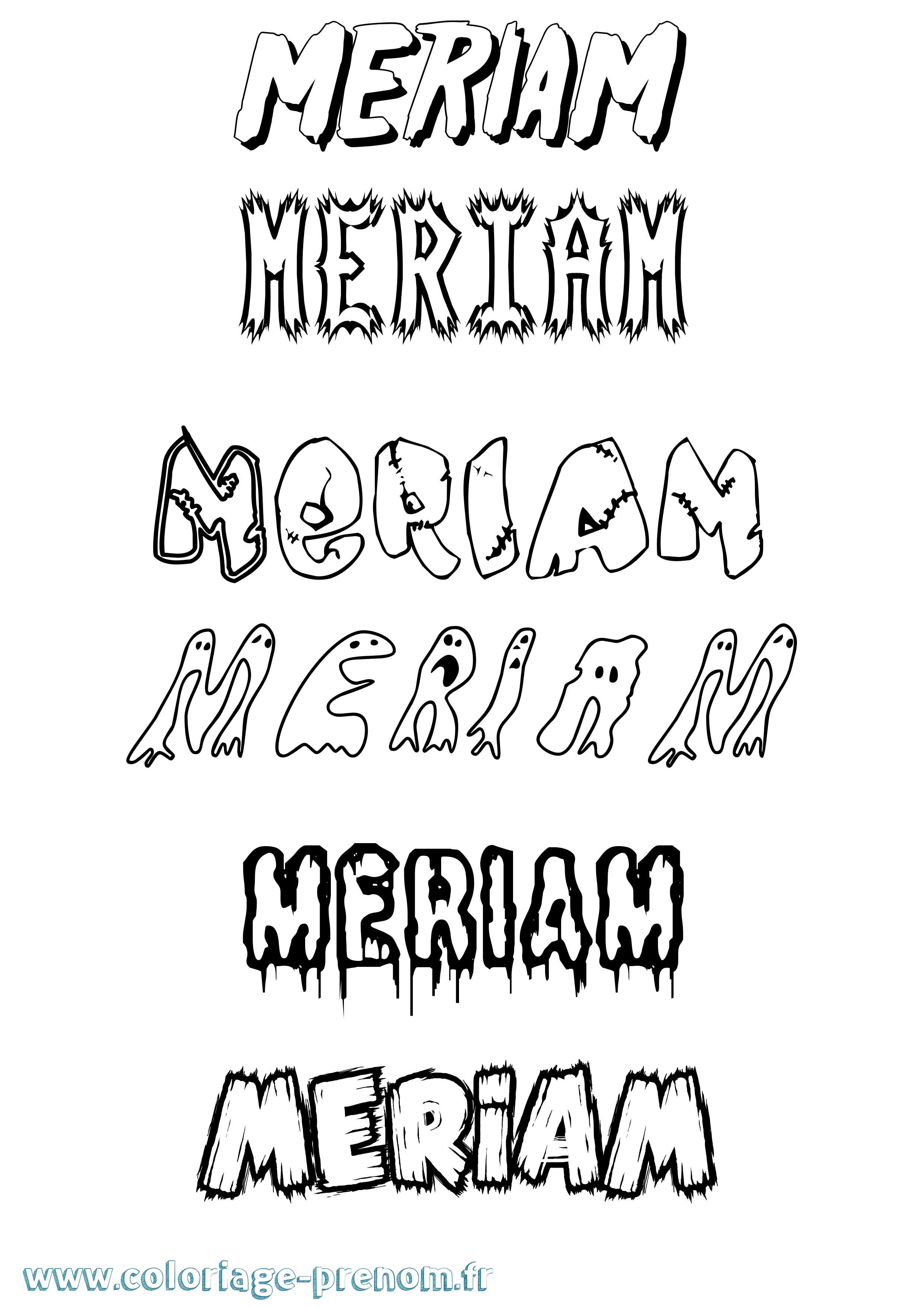 Coloriage Meriam Coloriage prénom Meriam