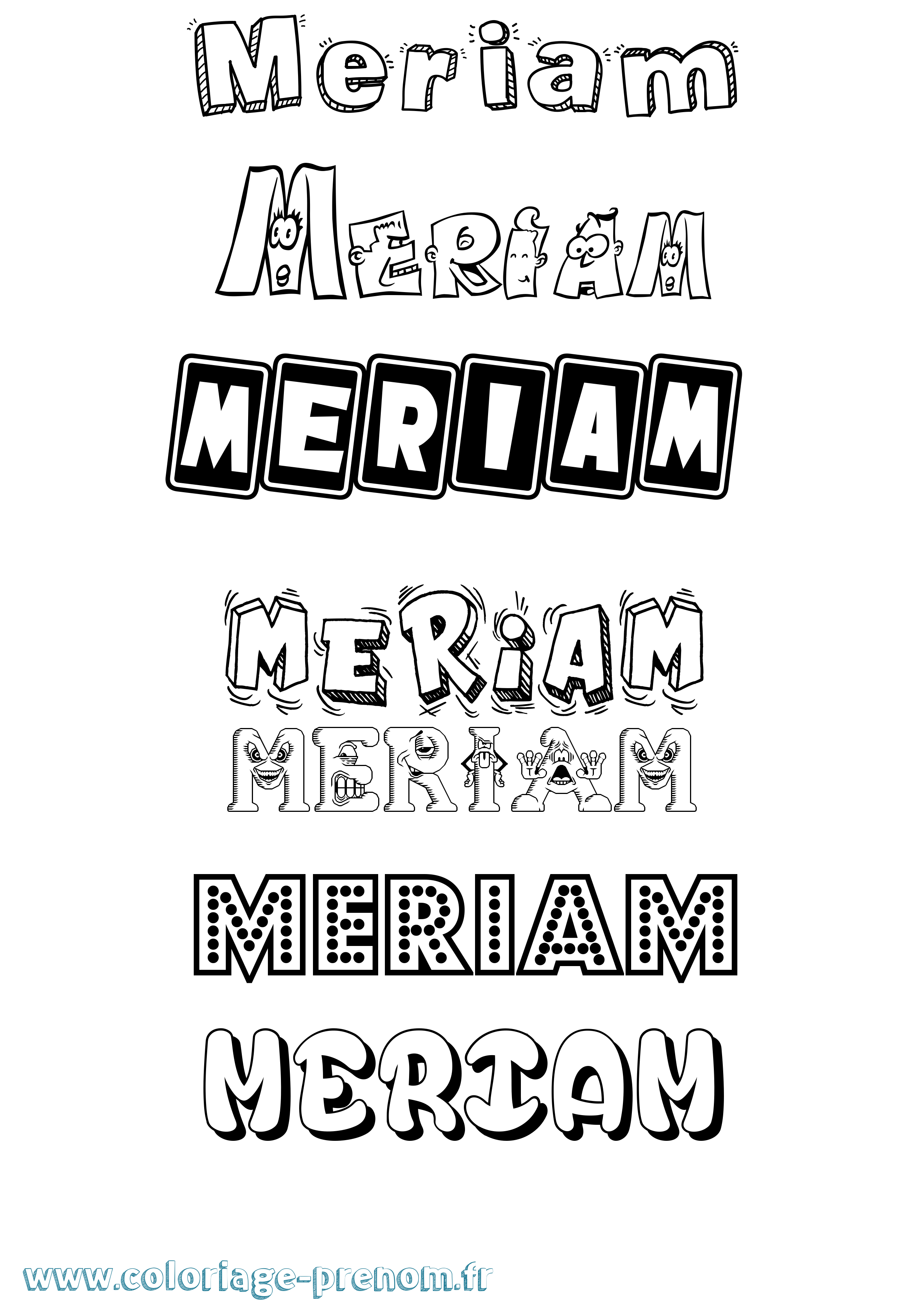 Coloriage Meriam Coloriage prénom Meriam