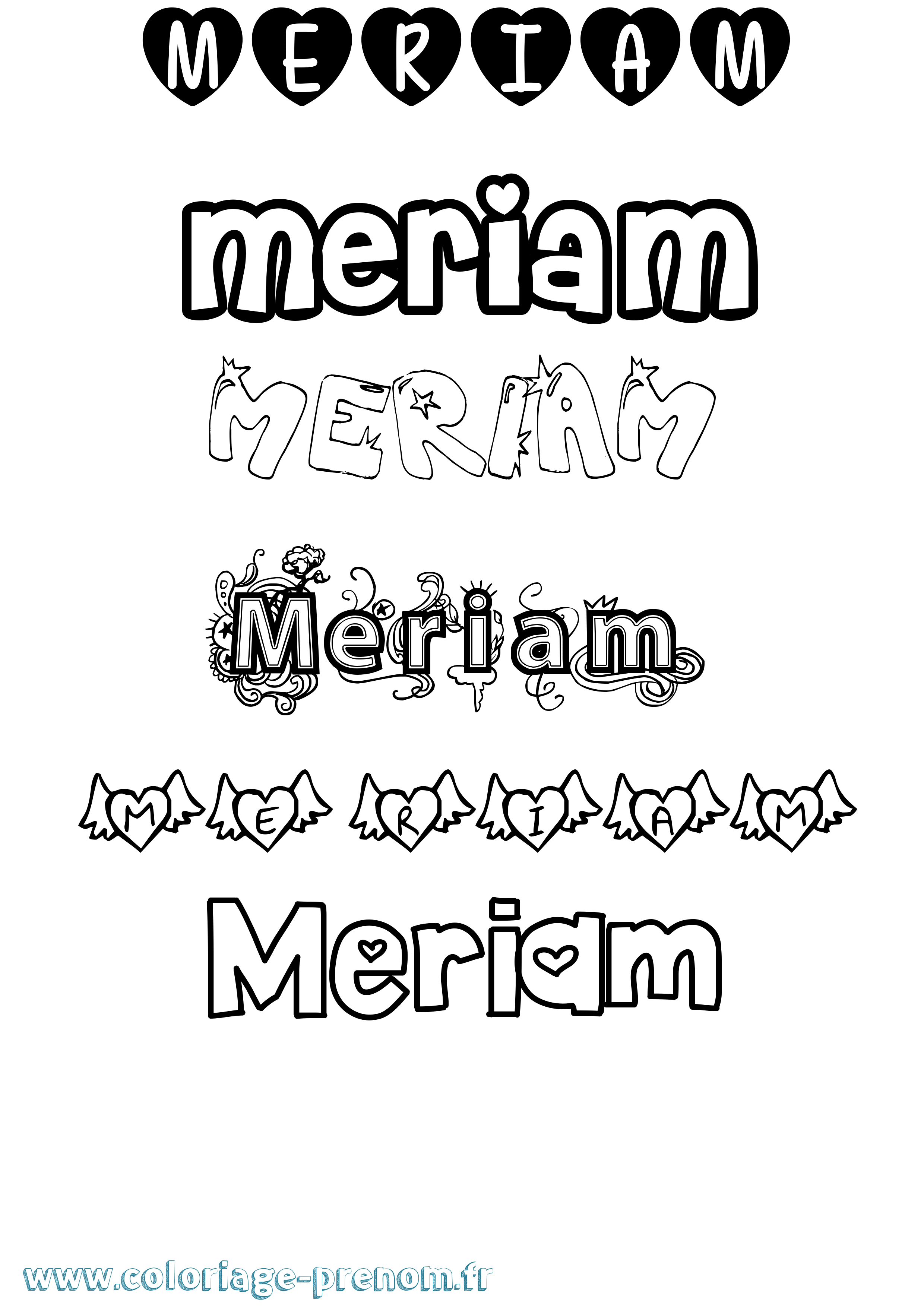 Coloriage Meriam Coloriage prénom Meriam