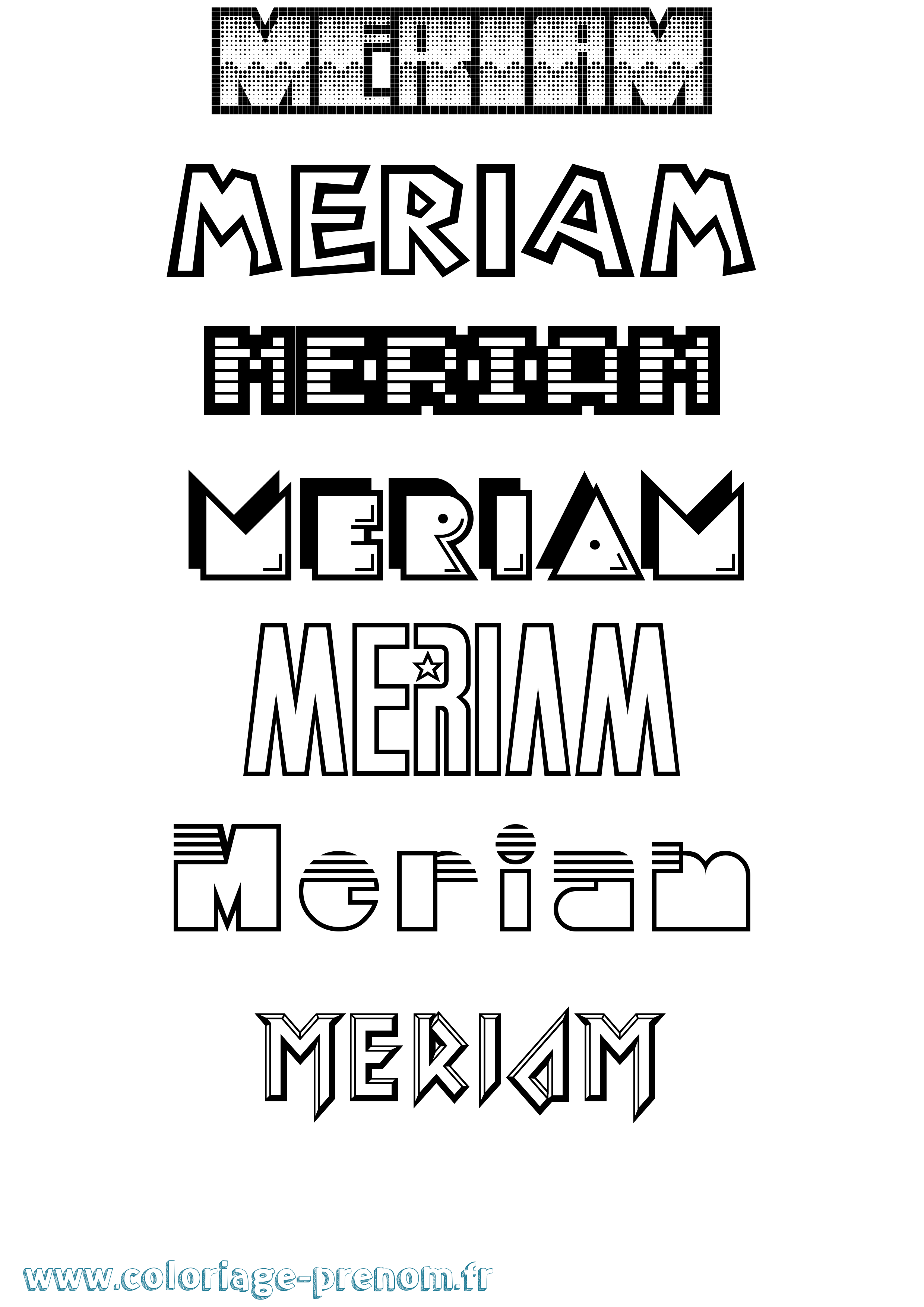 Coloriage Meriam Coloriage prénom Meriam
