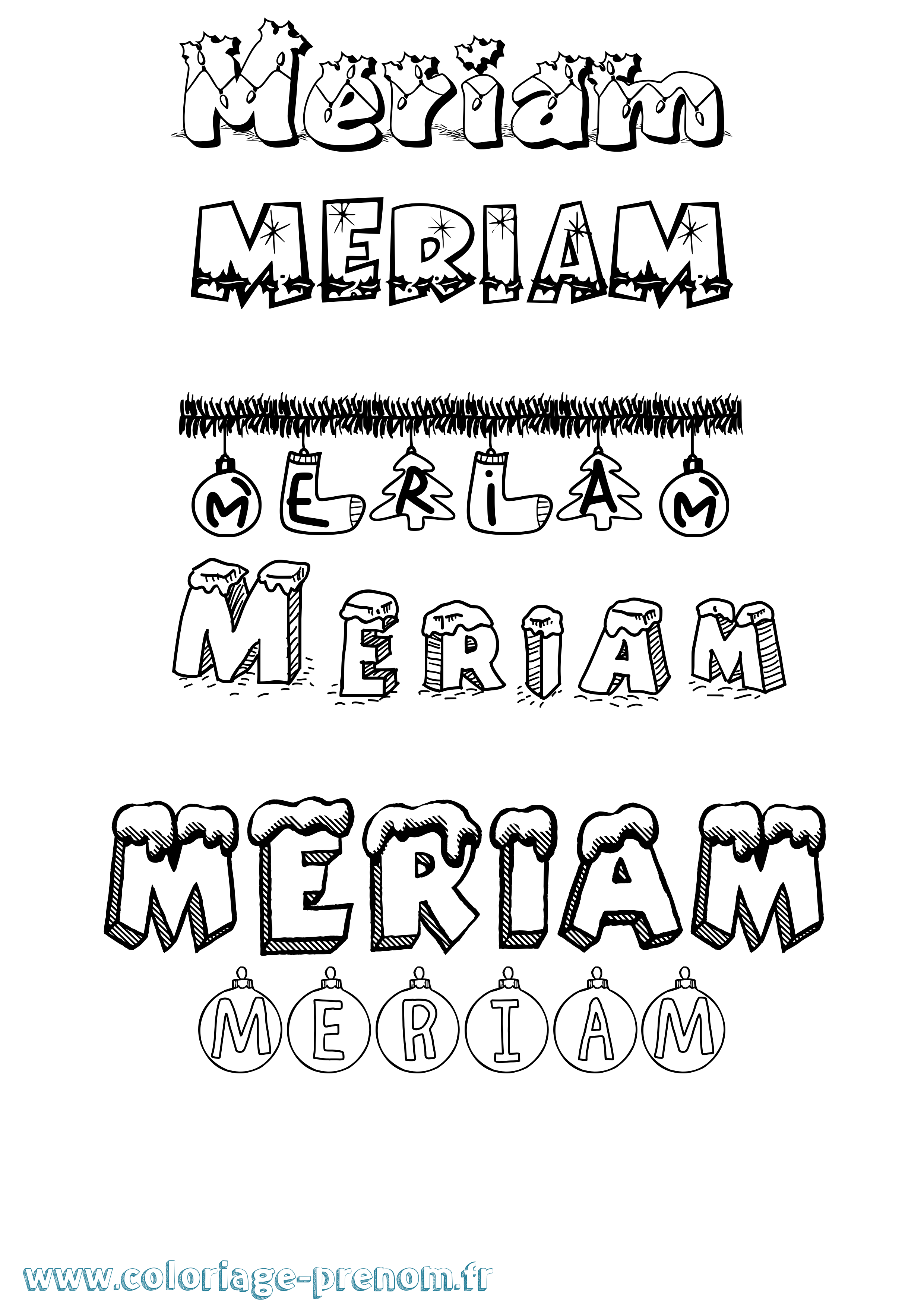 Coloriage Meriam Coloriage prénom Meriam