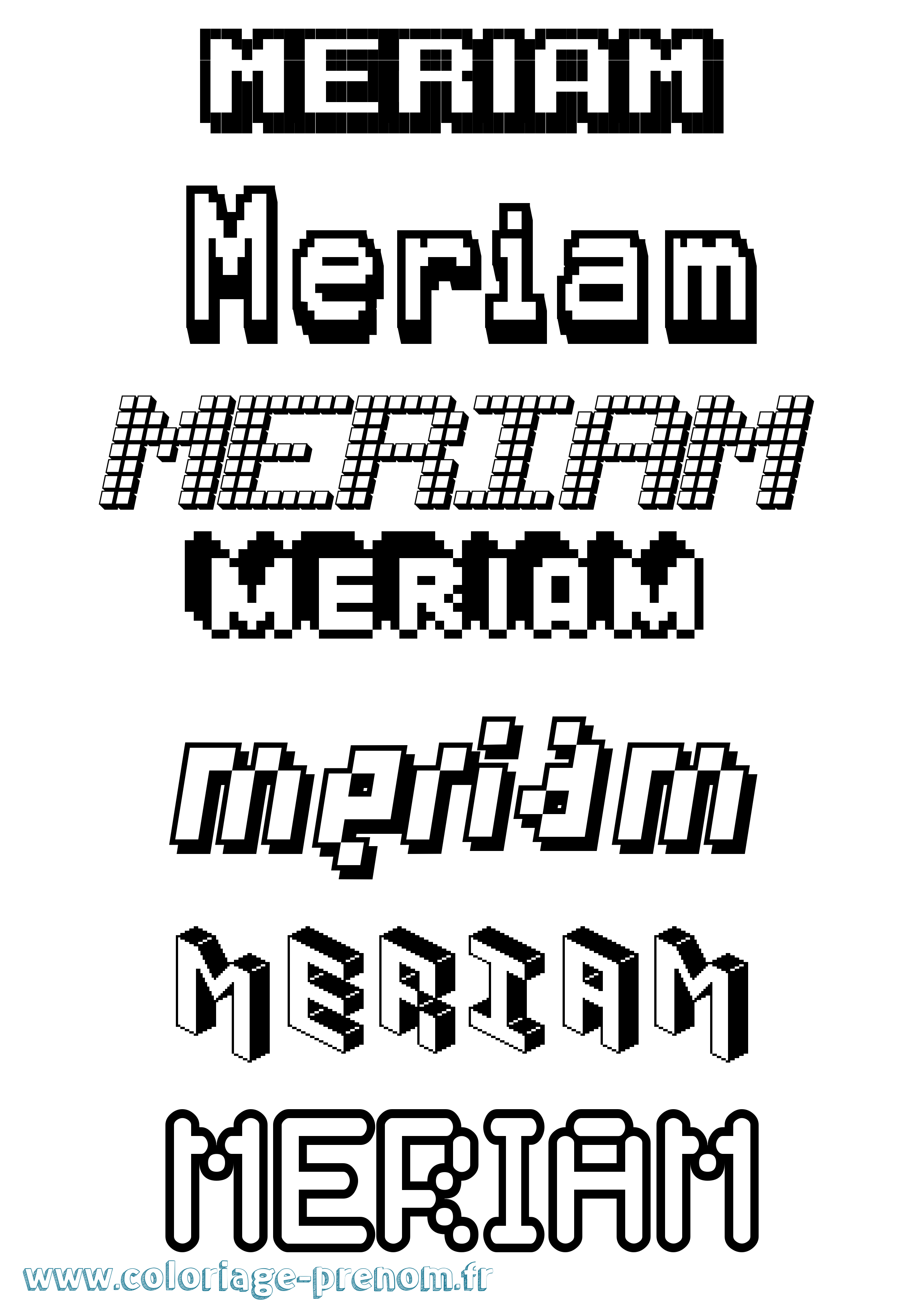 Coloriage Meriam Coloriage prénom Meriam
