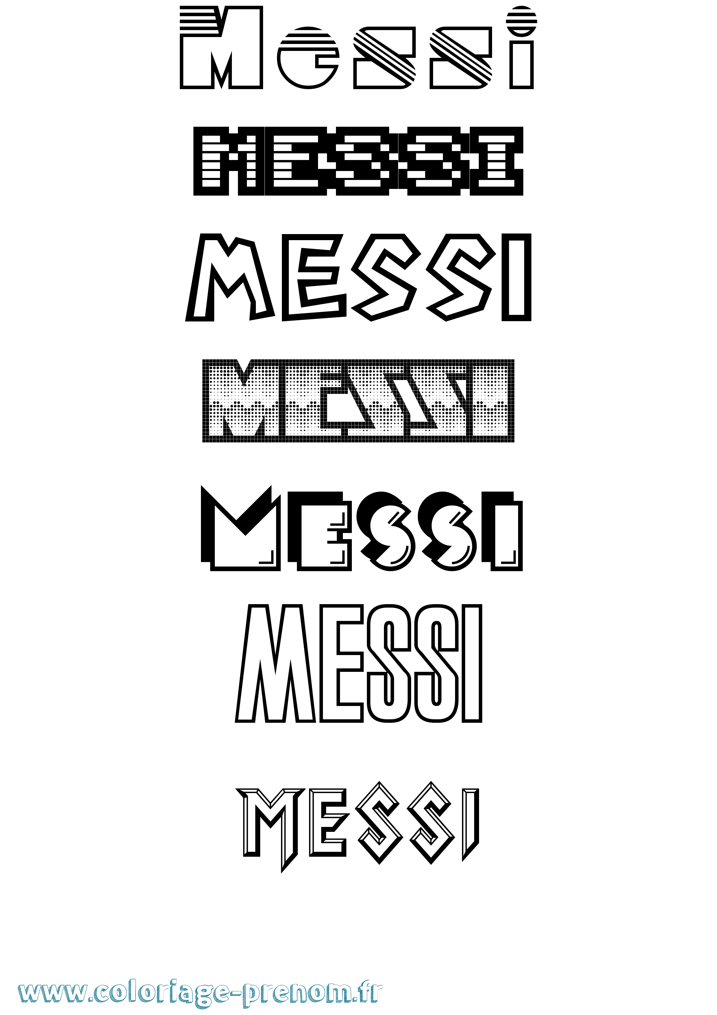 Coloriage Messi Jeux Vidéos Coloriage prénom Messi Jeux Vidéos