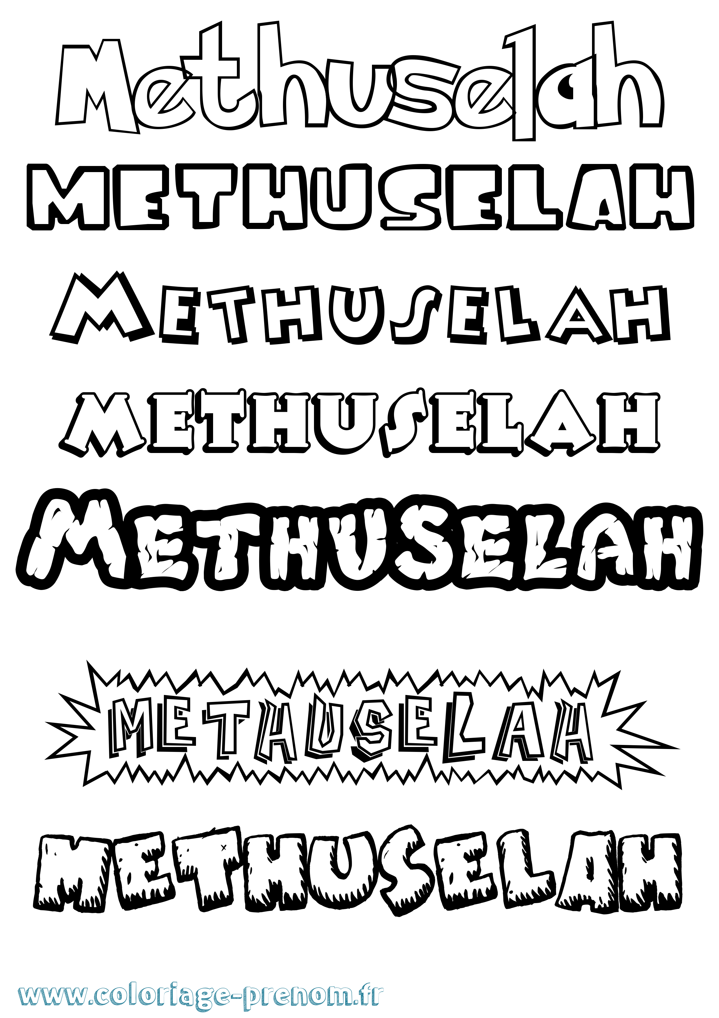 Coloriage prénom Methuselah Dessin Animé