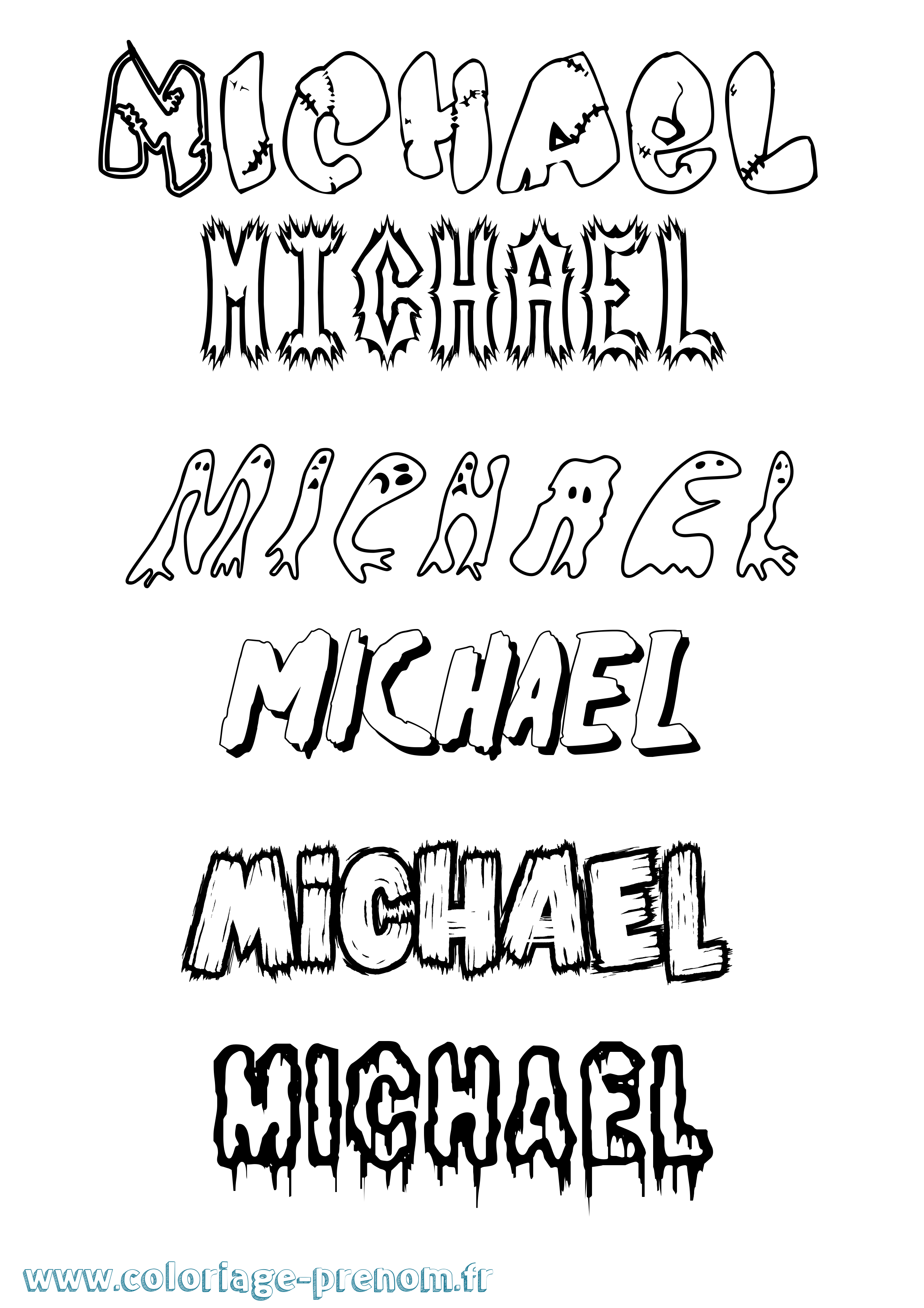 Coloriage prénom Michael Frisson