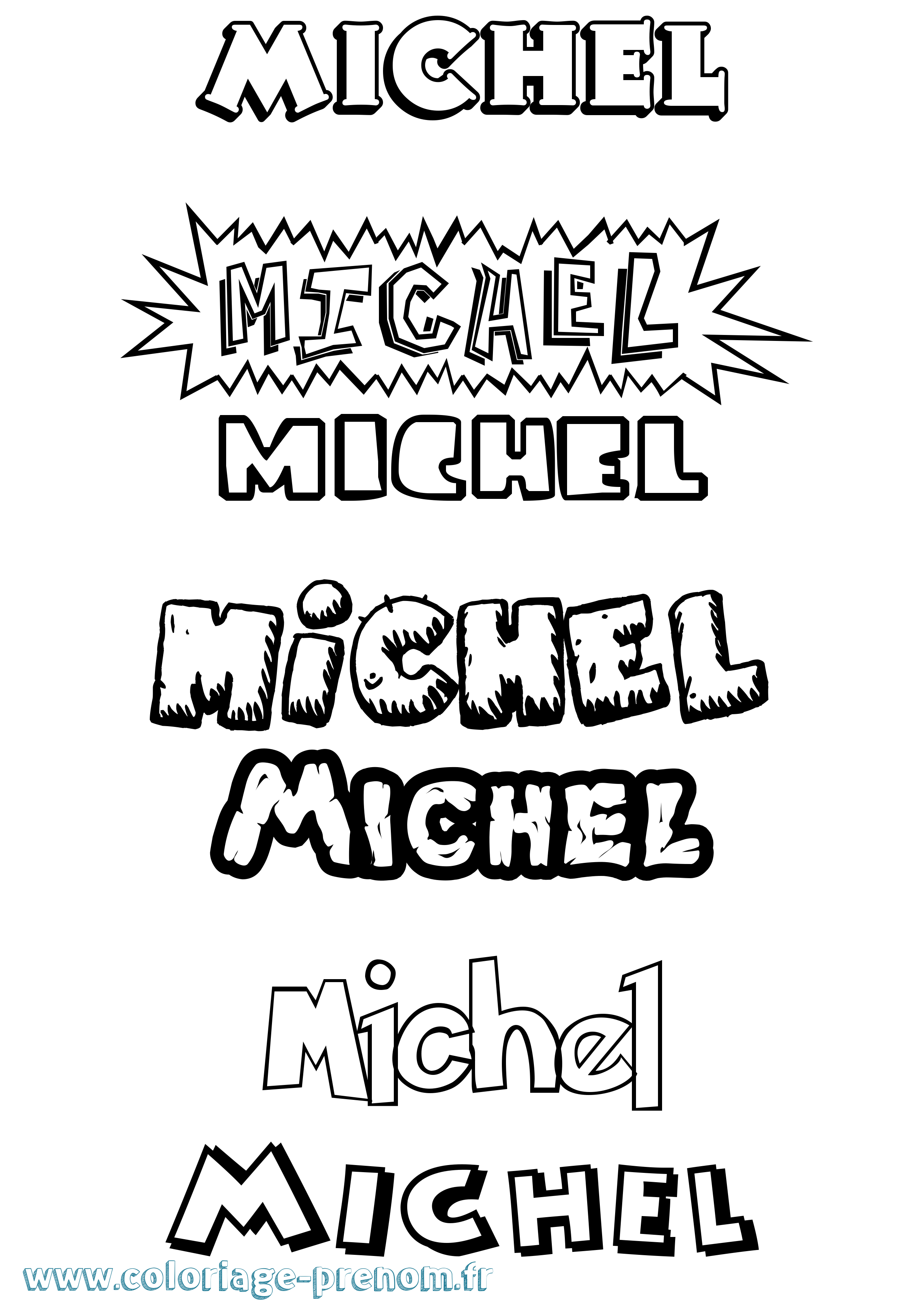 Coloriage Michel Coloriage prénom Michel