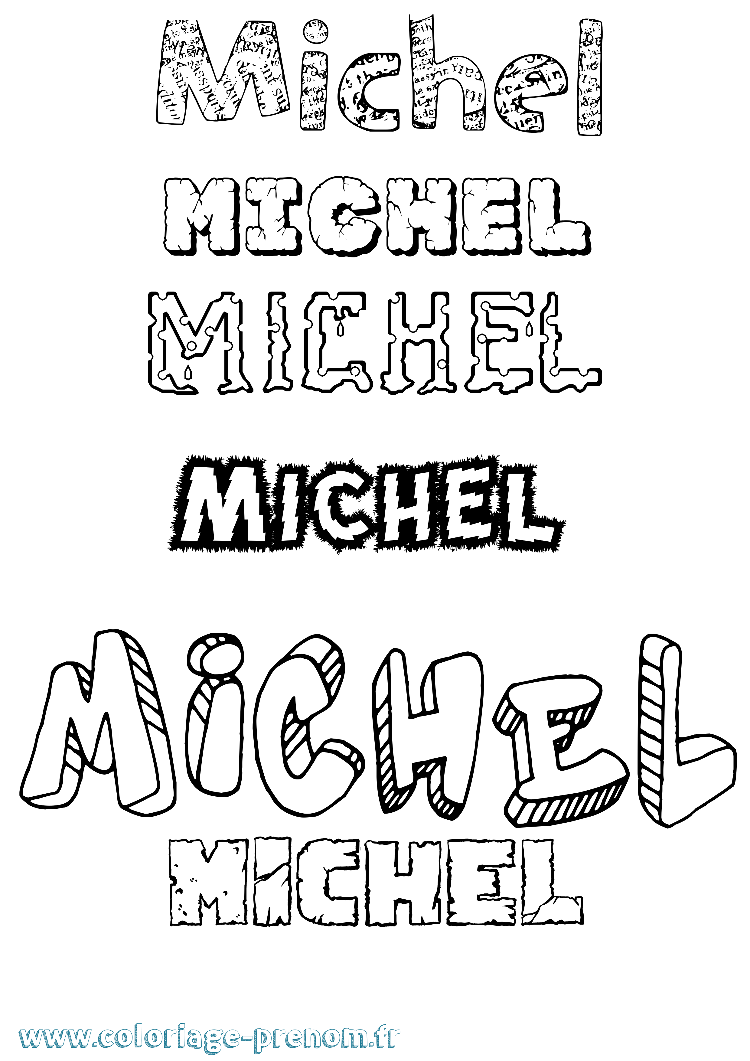 Coloriage Michel Coloriage prénom Michel