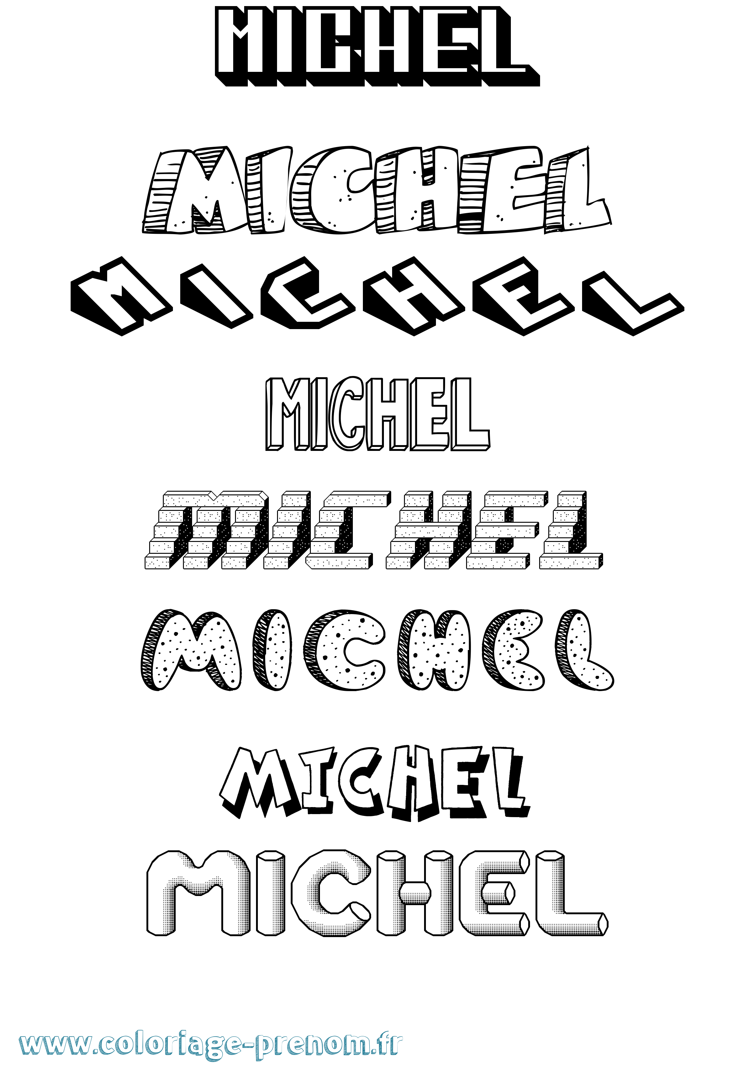Coloriage Michel Coloriage prénom Michel