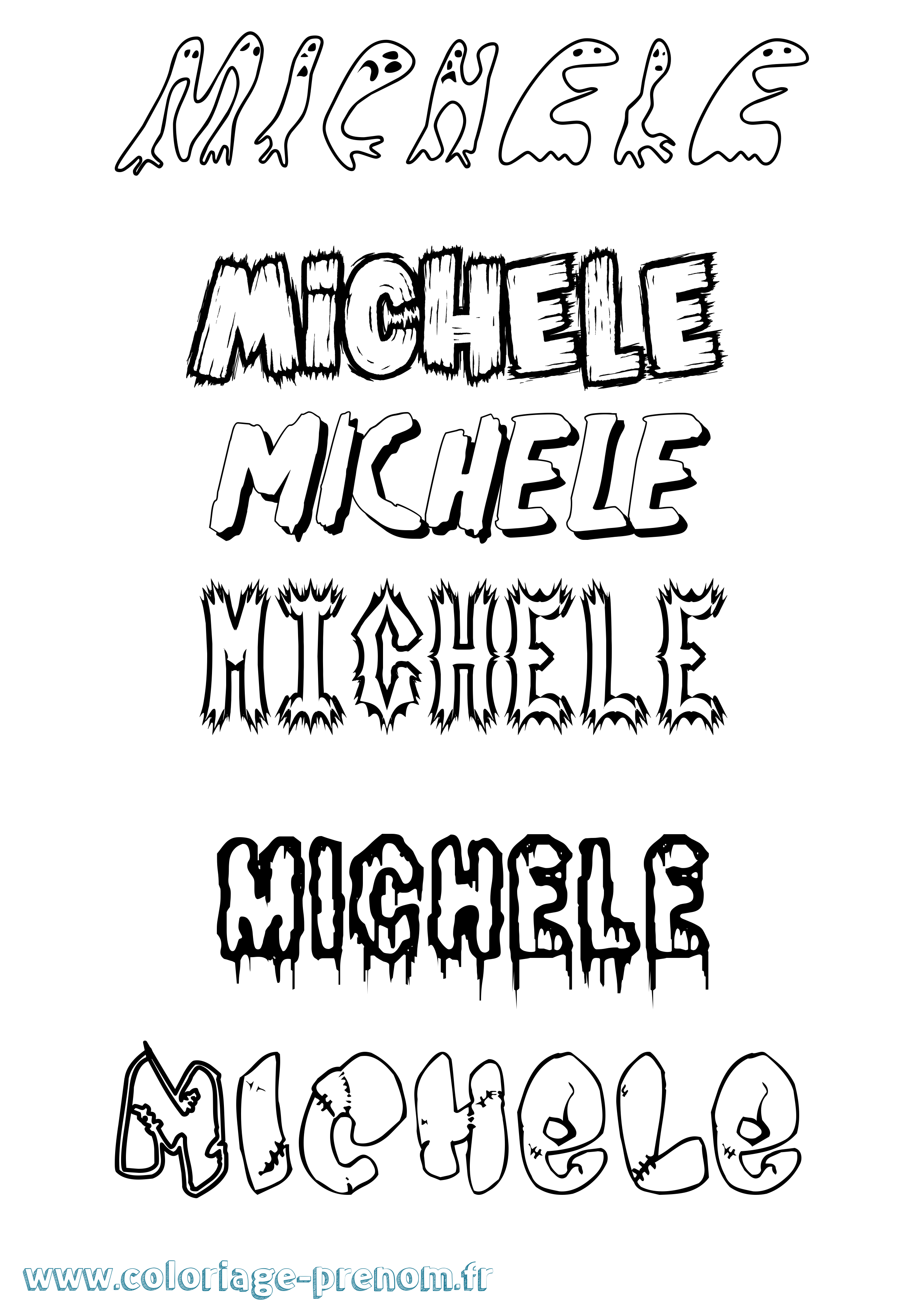 Coloriage Michele Frisson Coloriage prénom Michele Frisson