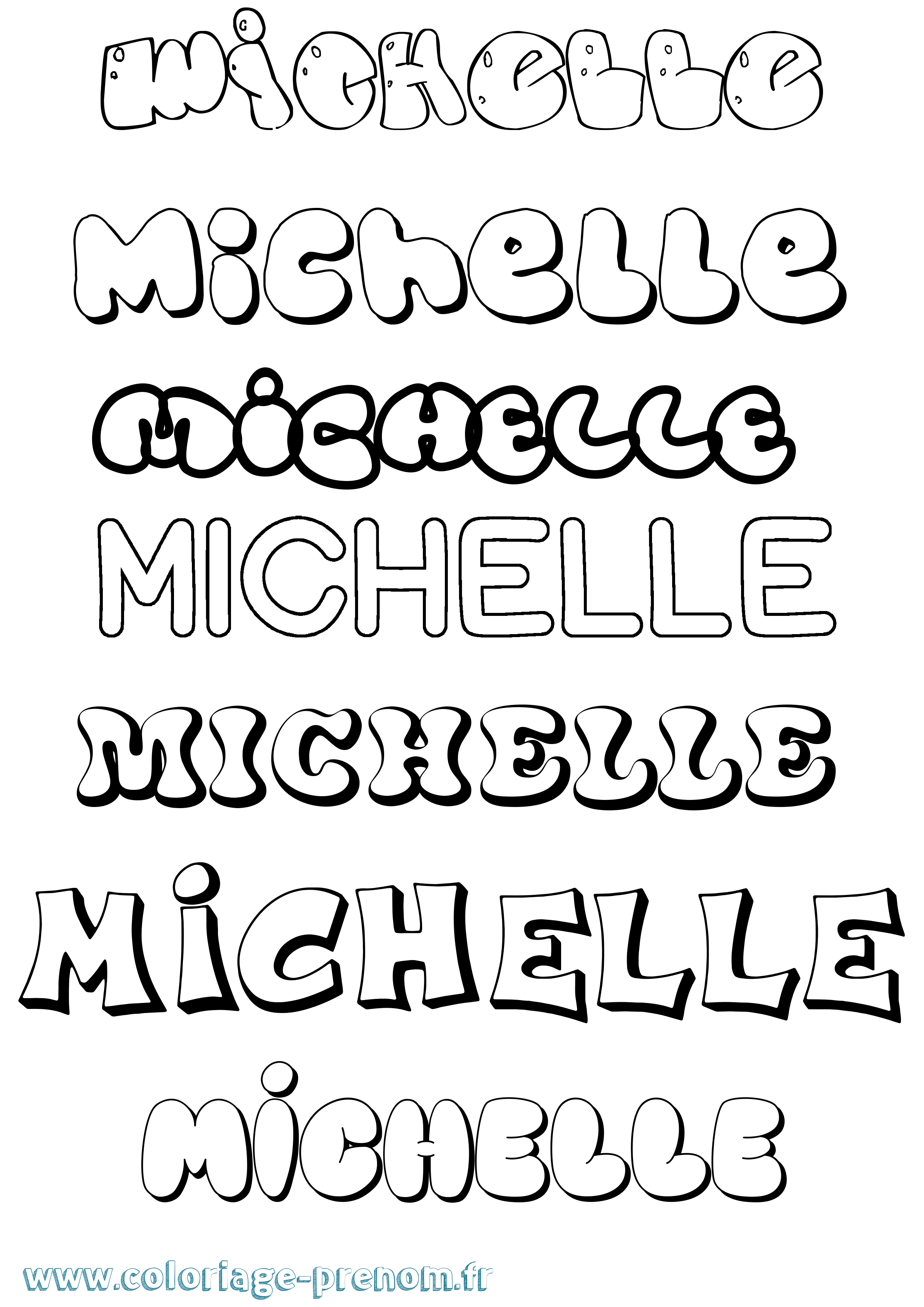 Coloriage Michelle Coloriage prénom Michelle