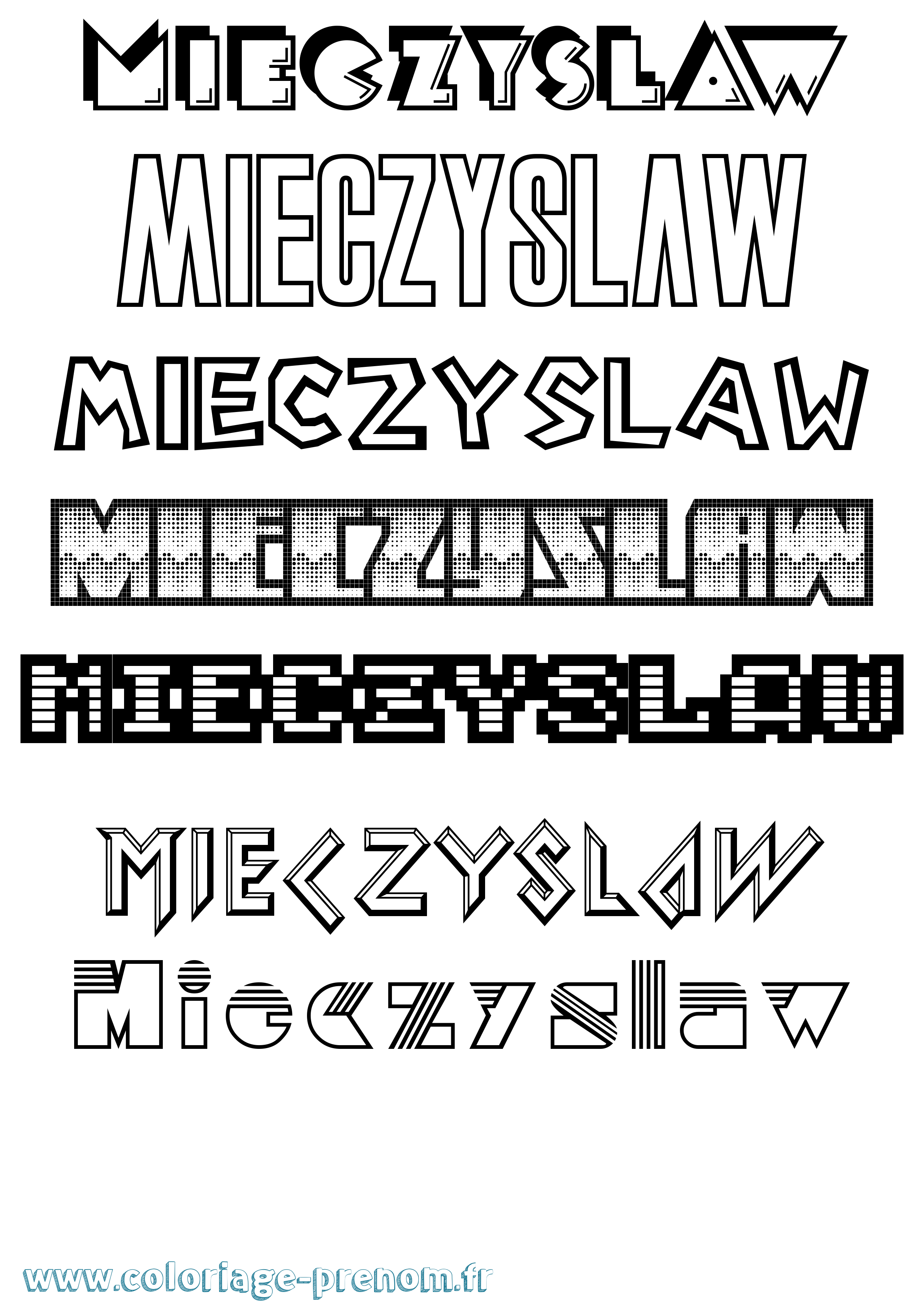 Coloriage Mieczyslaw Jeux Vidéos Coloriage prénom Mieczyslaw Jeux Vidéos