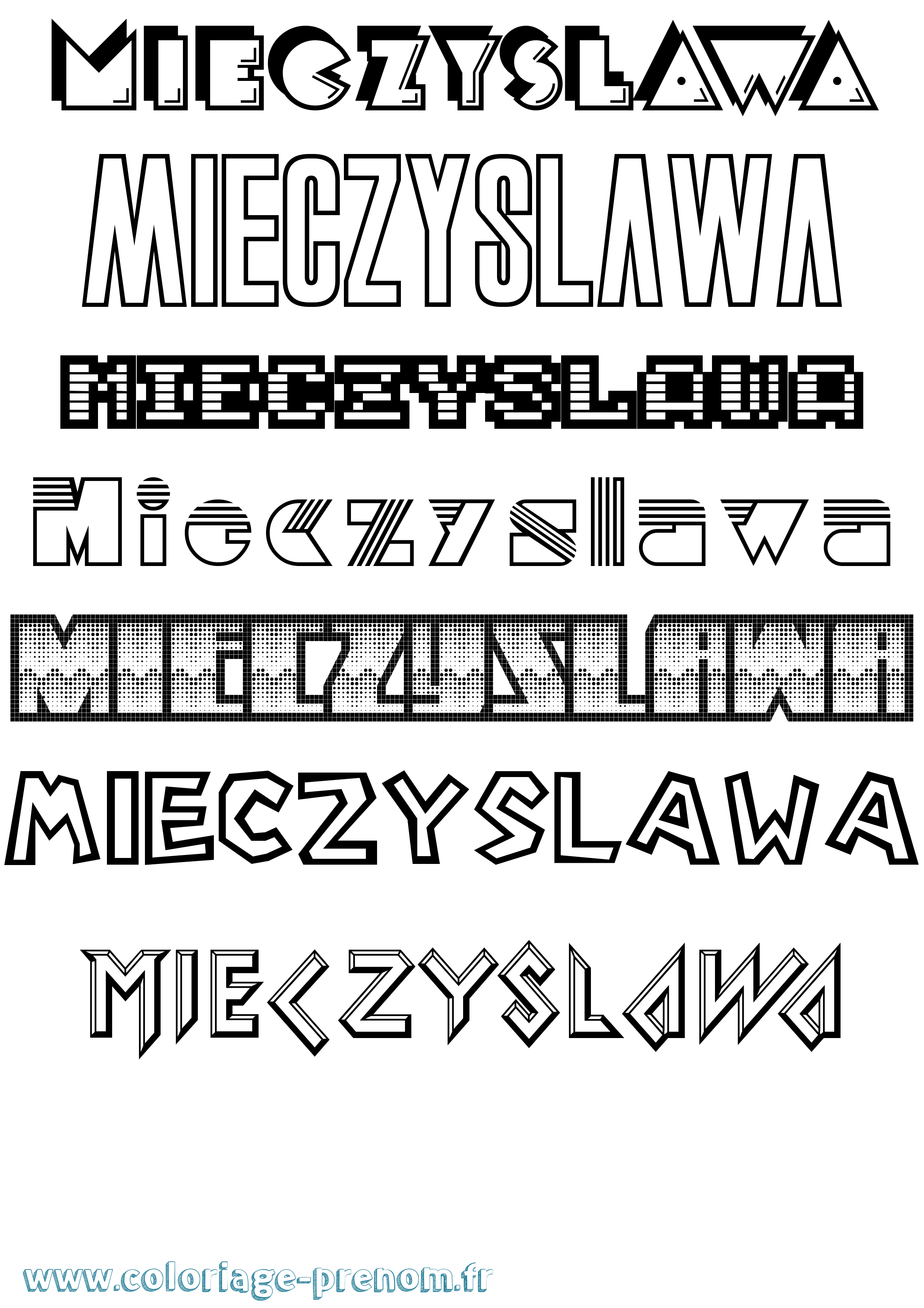 Coloriage Mieczyslawa Jeux Vidéos Coloriage prénom Mieczyslawa Jeux Vidéos