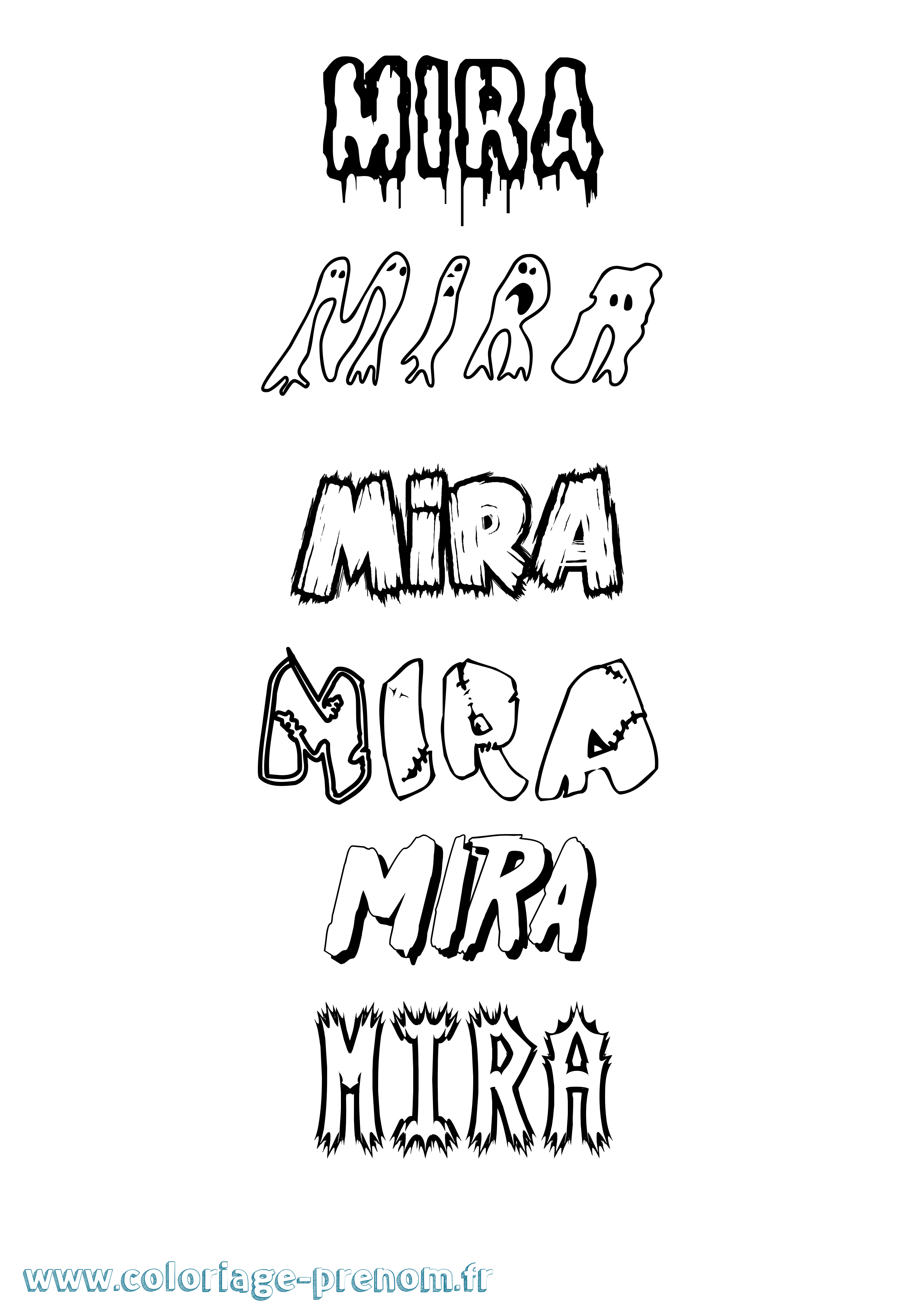 Coloriage Mira Coloriage prénom Mira