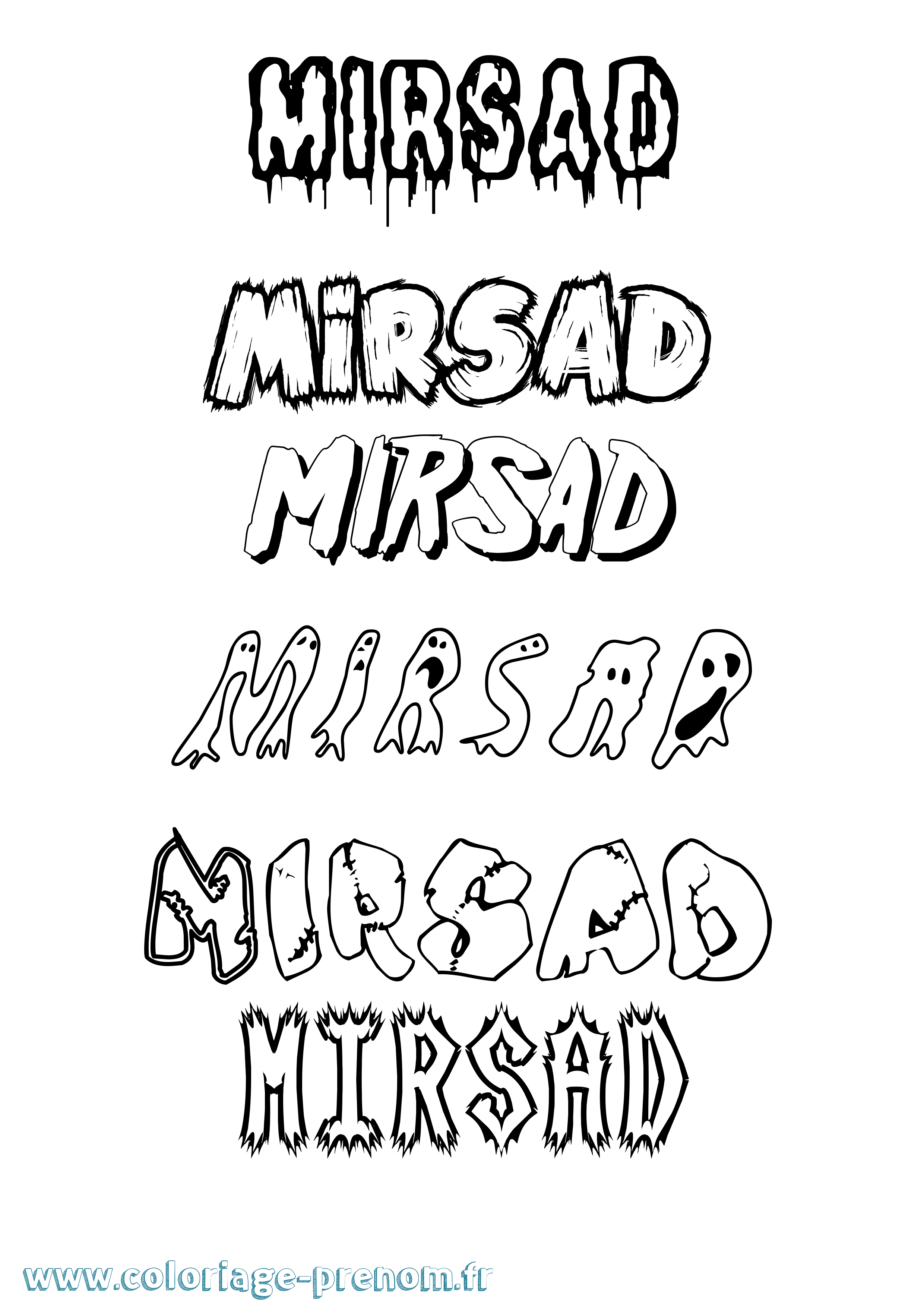 Coloriage Mirsad Frisson Coloriage prénom Mirsad Frisson