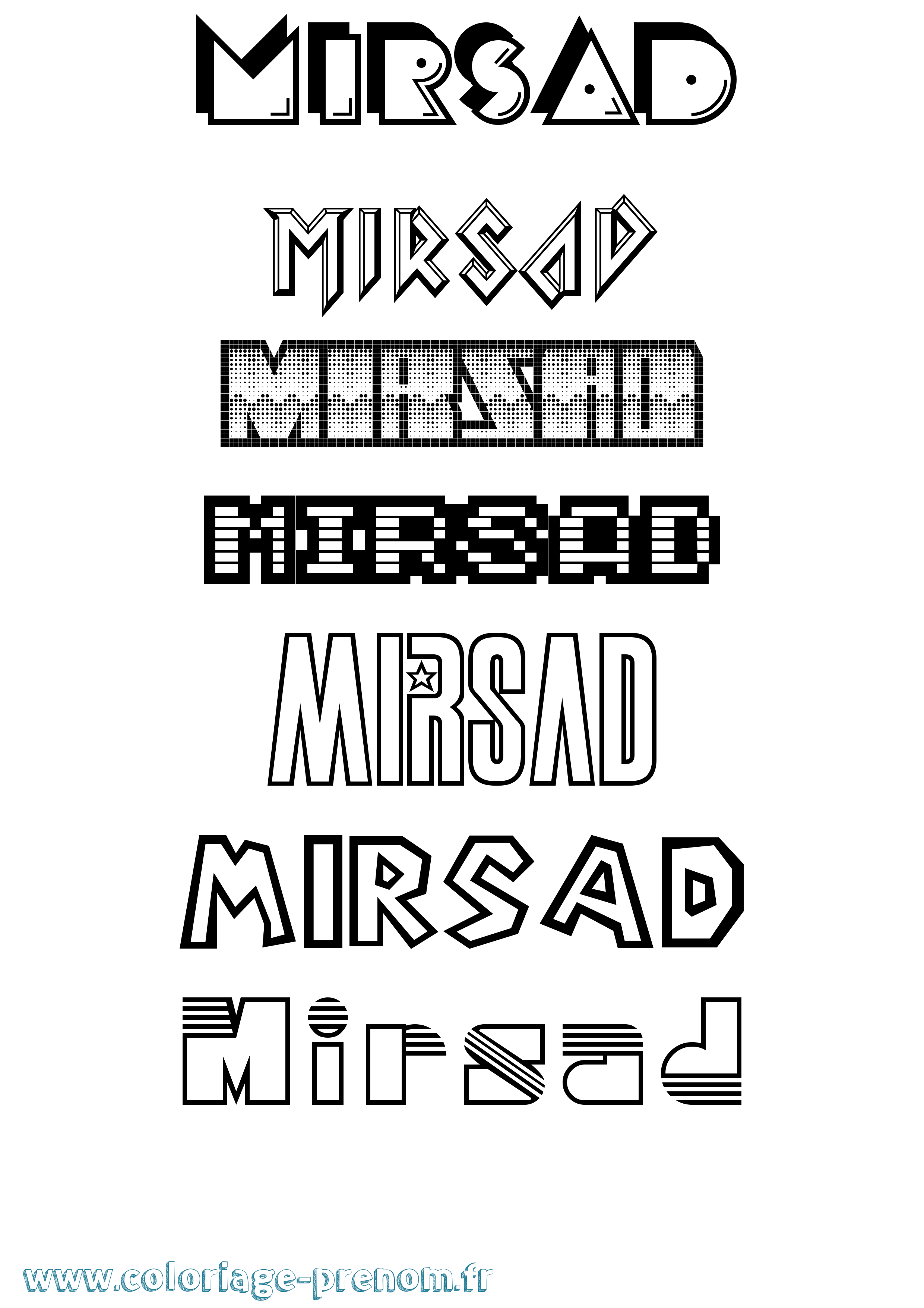Coloriage Mirsad Jeux Vidéos Coloriage prénom Mirsad Jeux Vidéos
