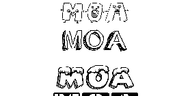 Coloriage Moa