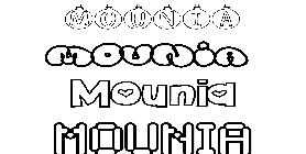 Coloriage Mounia