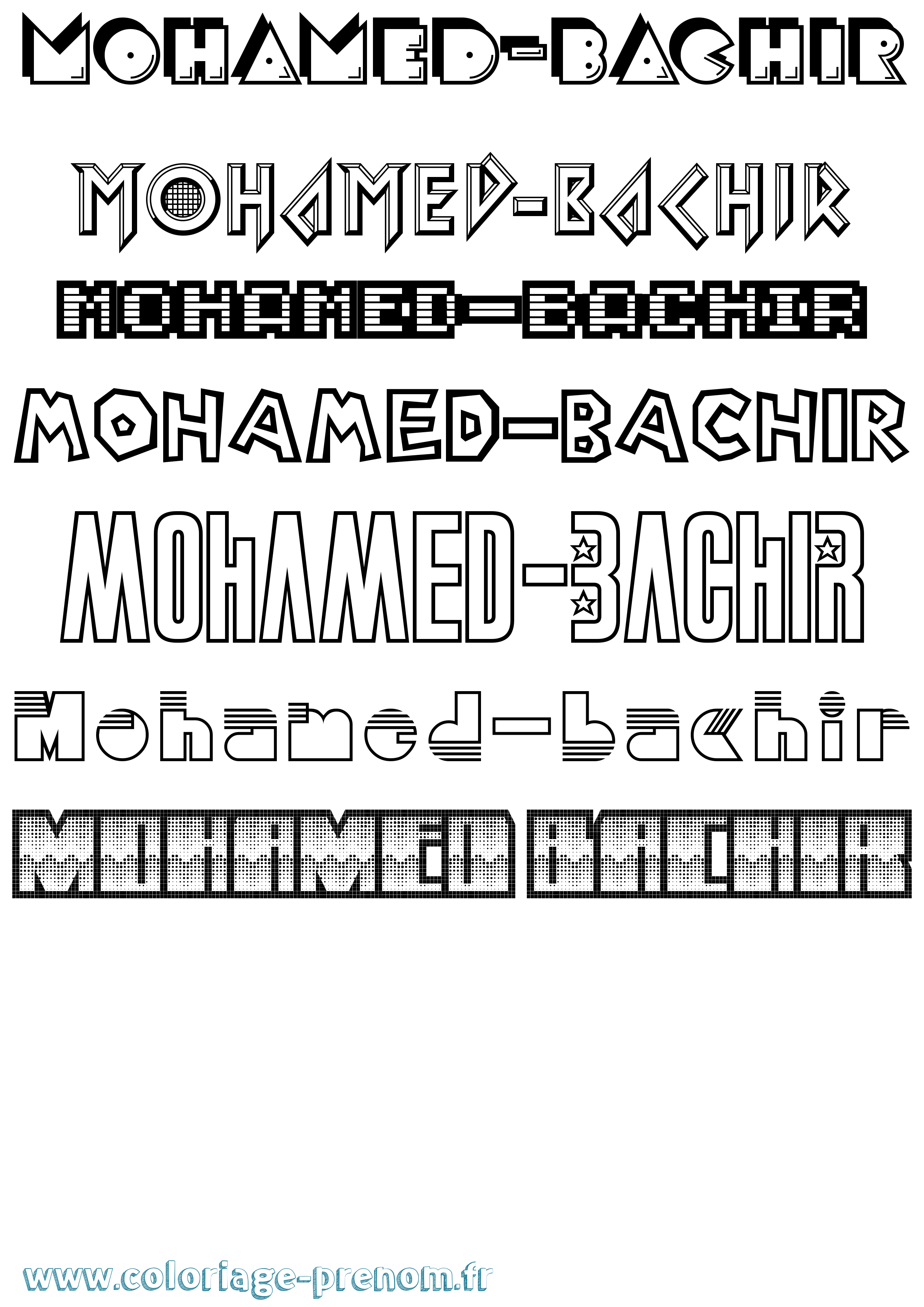 Coloriage Mohamed-Bachir Jeux Vidéos Coloriage prénom Mohamed-Bachir Jeux Vidéos