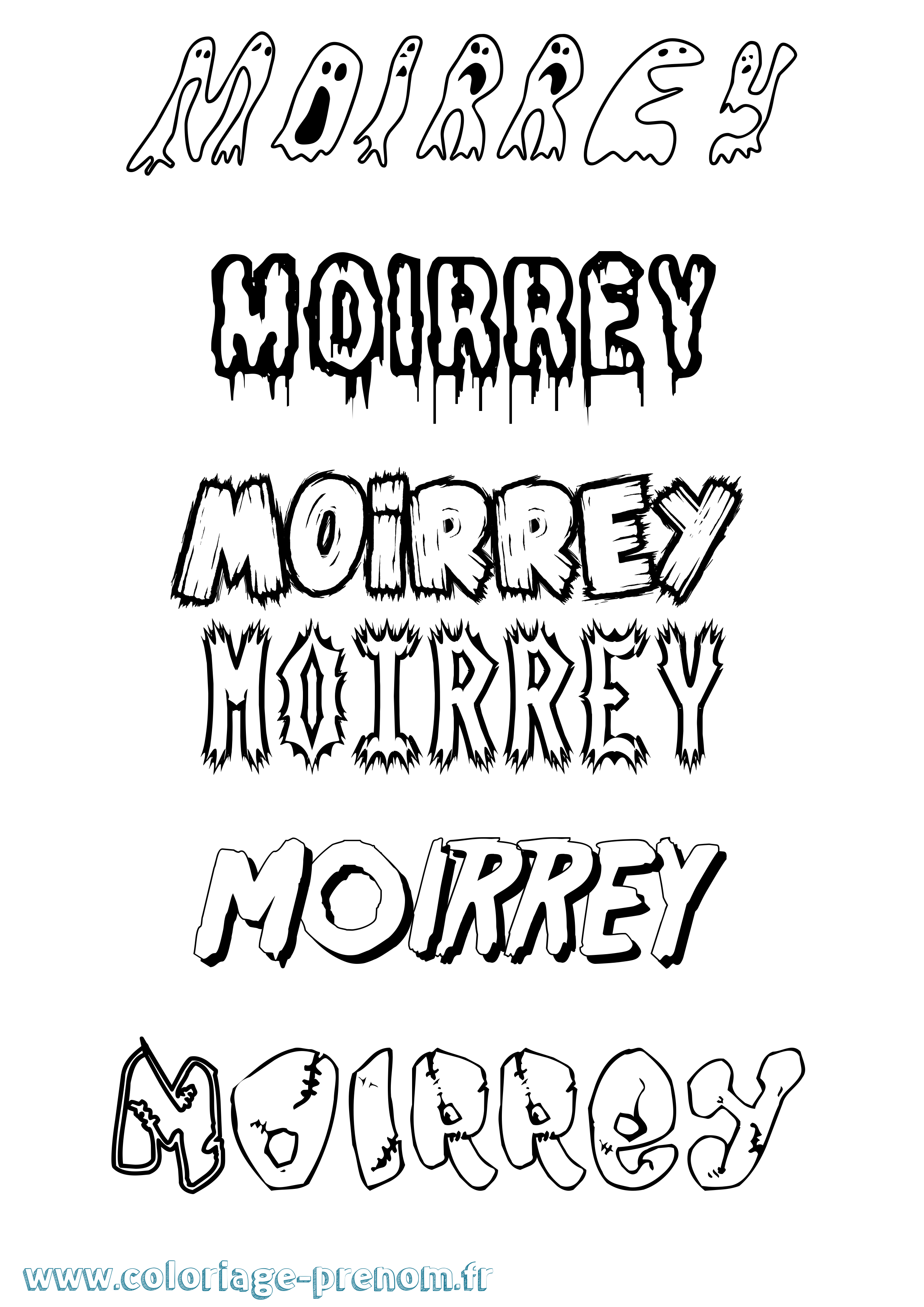 Coloriage prénom Moirrey Frisson