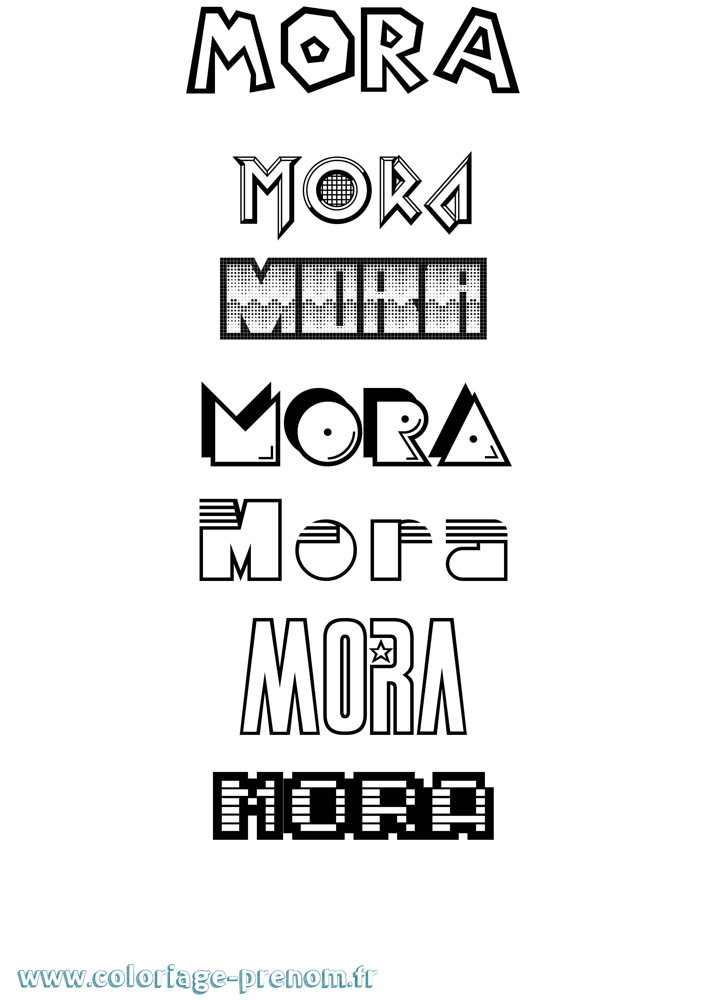 Coloriage Mora Jeux Vidéos Coloriage prénom Mora Jeux Vidéos