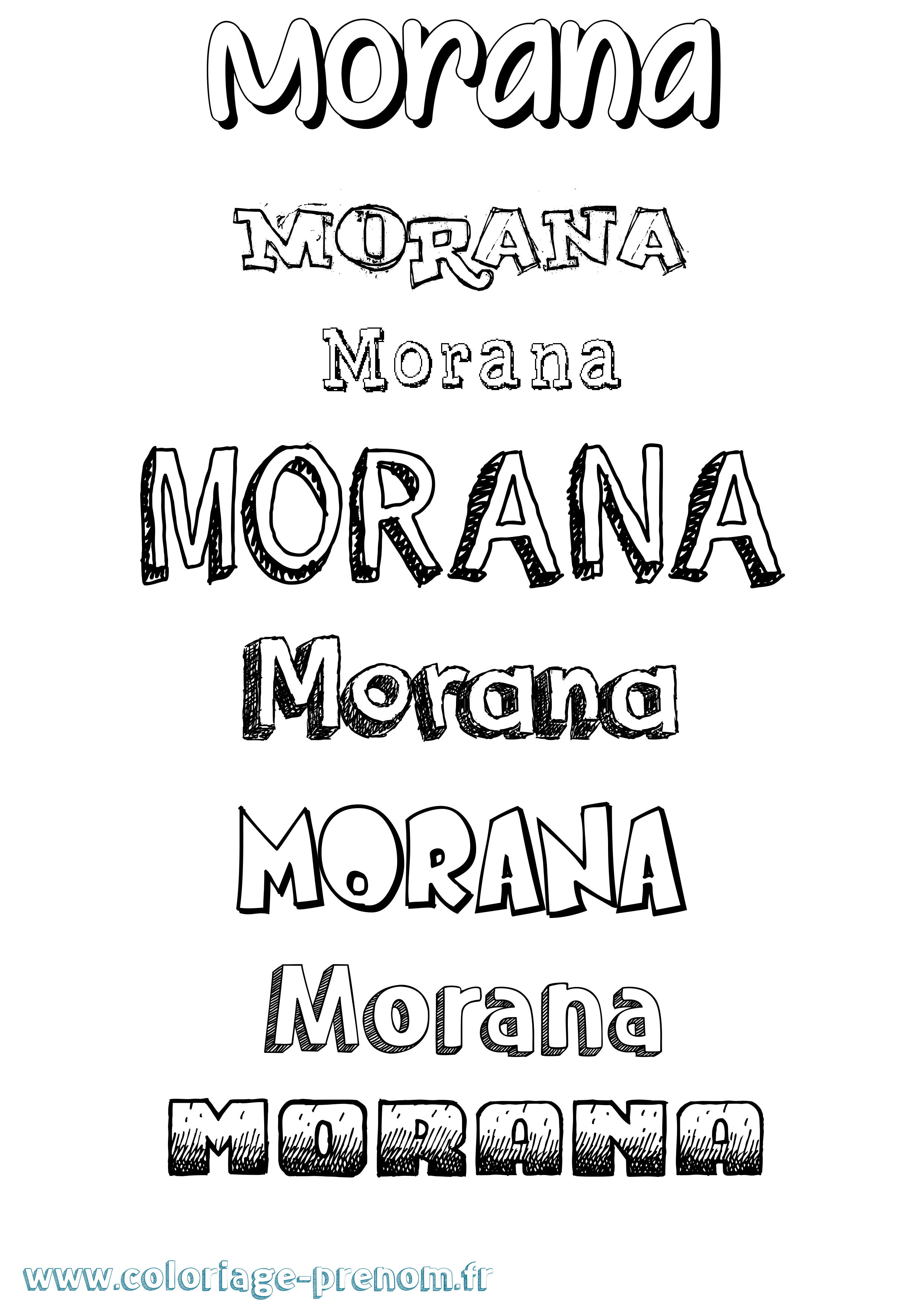 Coloriage Morana Dessiné Coloriage prénom Morana Dessiné
