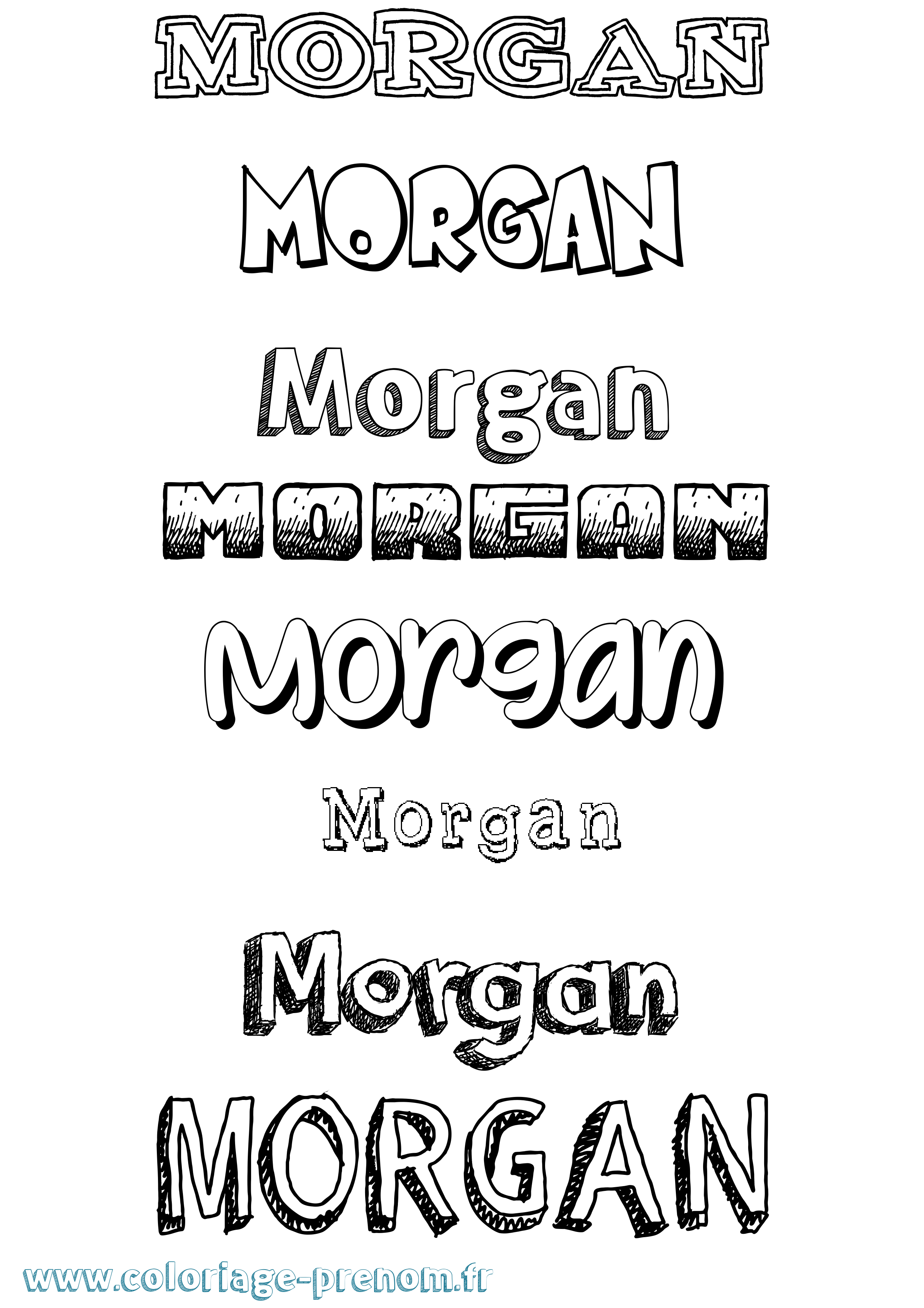 Coloriage prénom Morgan