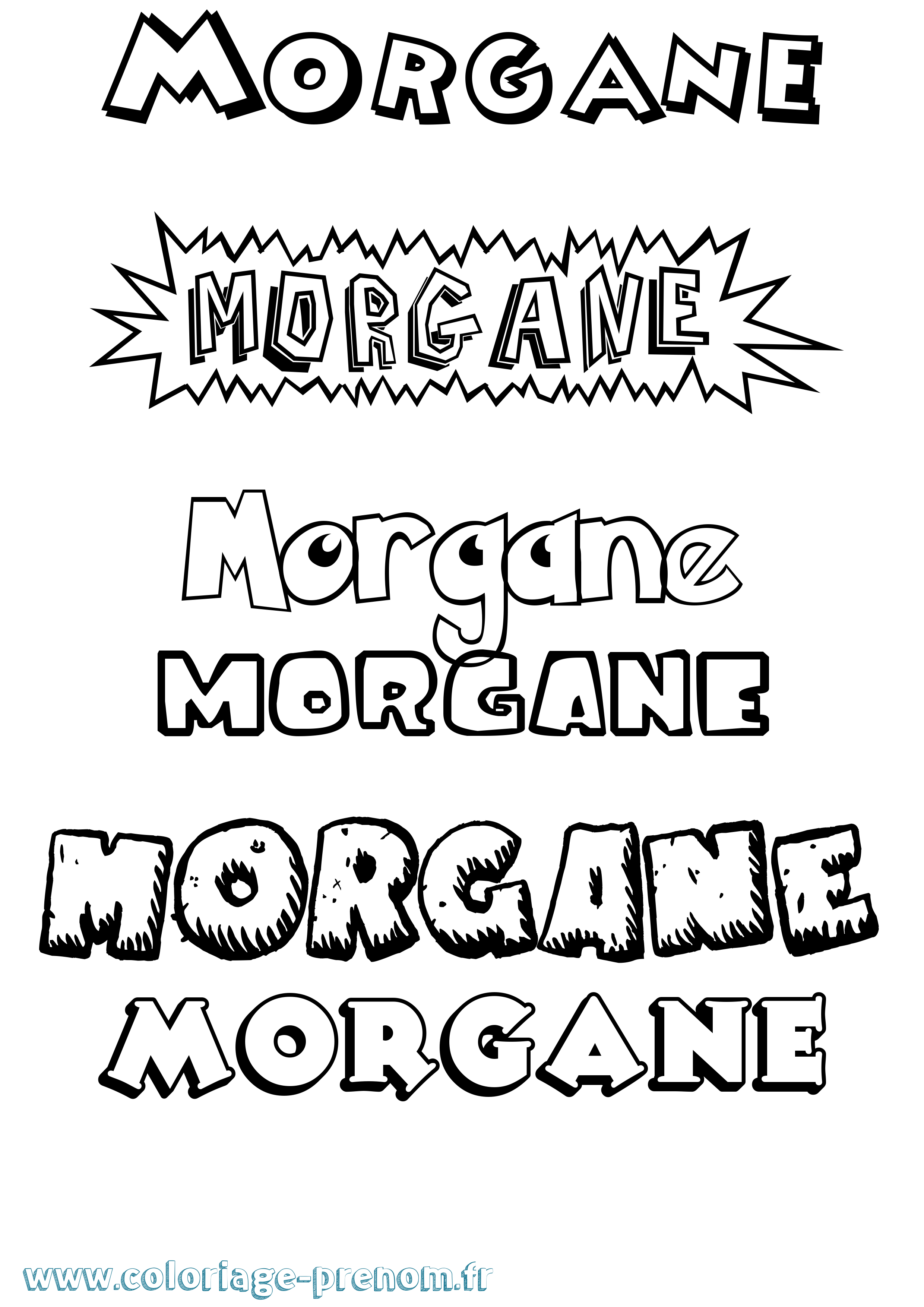 Coloriage Morgane Coloriage prénom Morgane