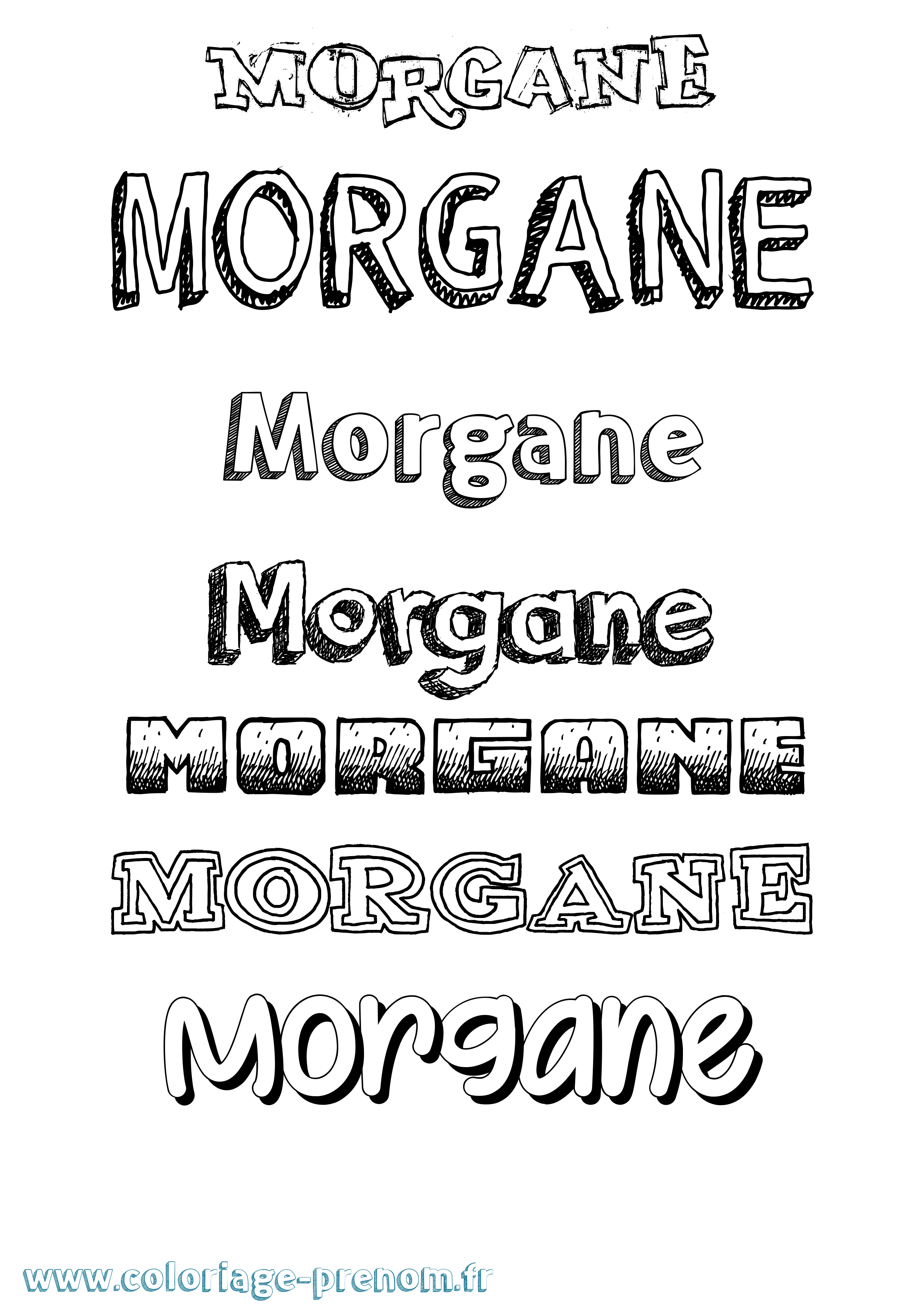 Coloriage Morgane Coloriage prénom Morgane