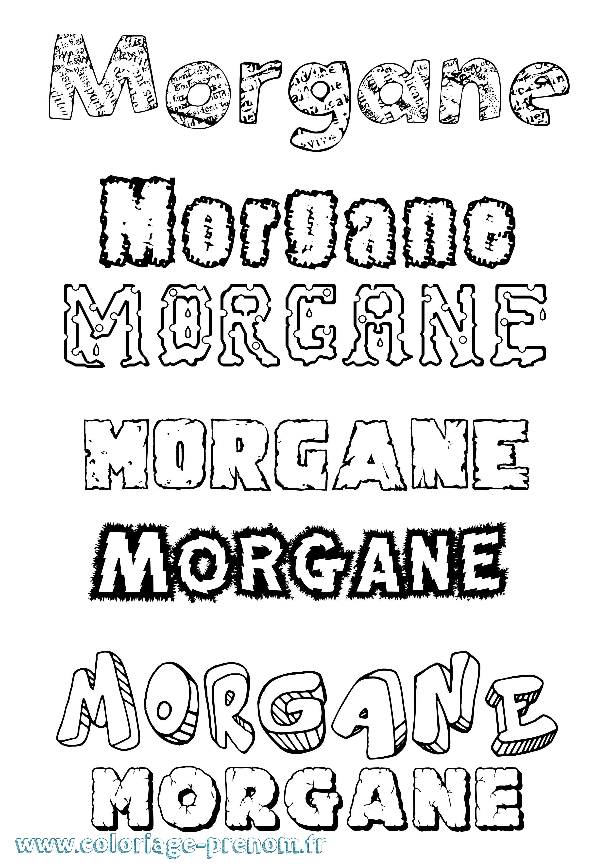 Coloriage Morgane Coloriage prénom Morgane
