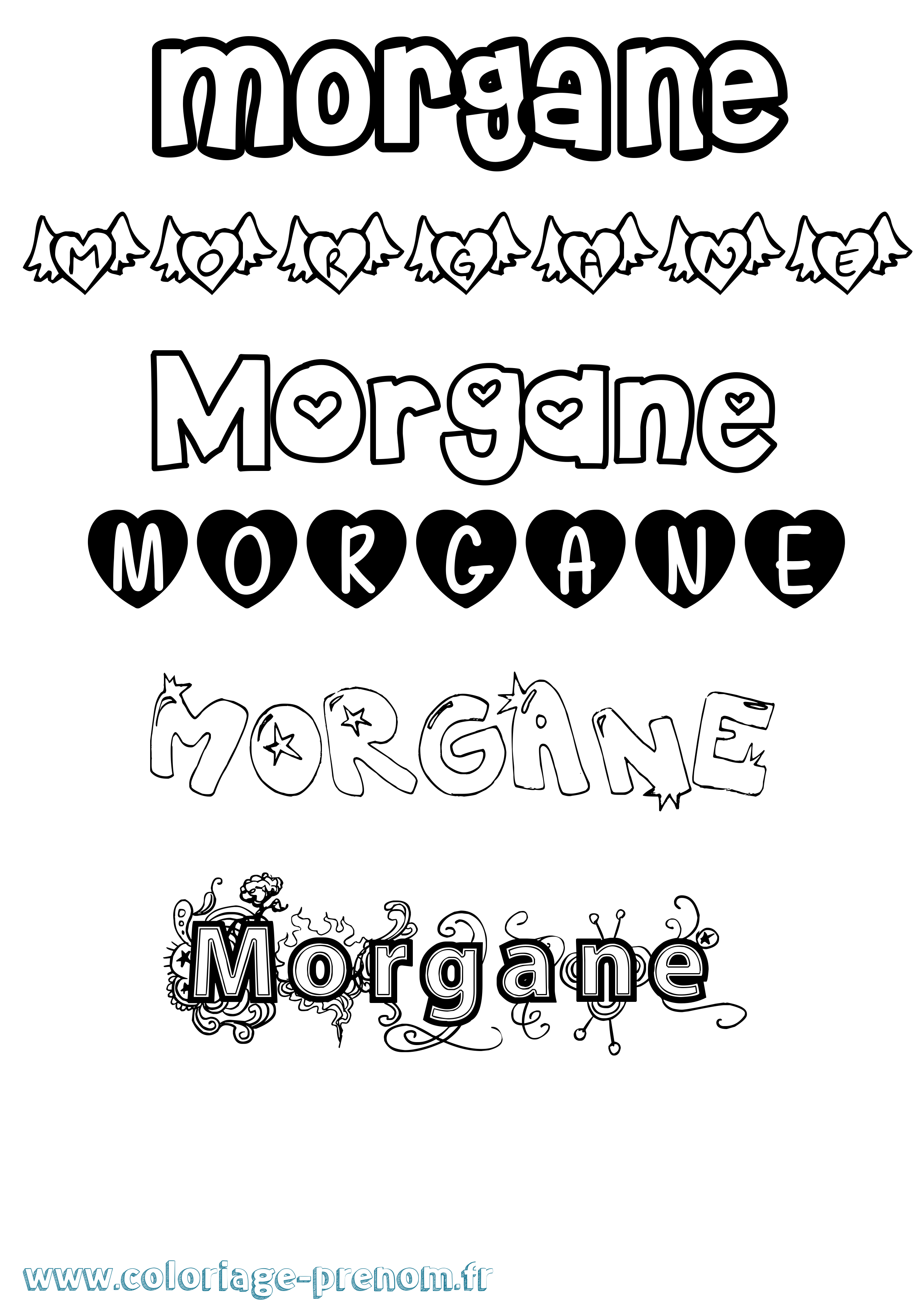 Coloriage Morgane Coloriage prénom Morgane
