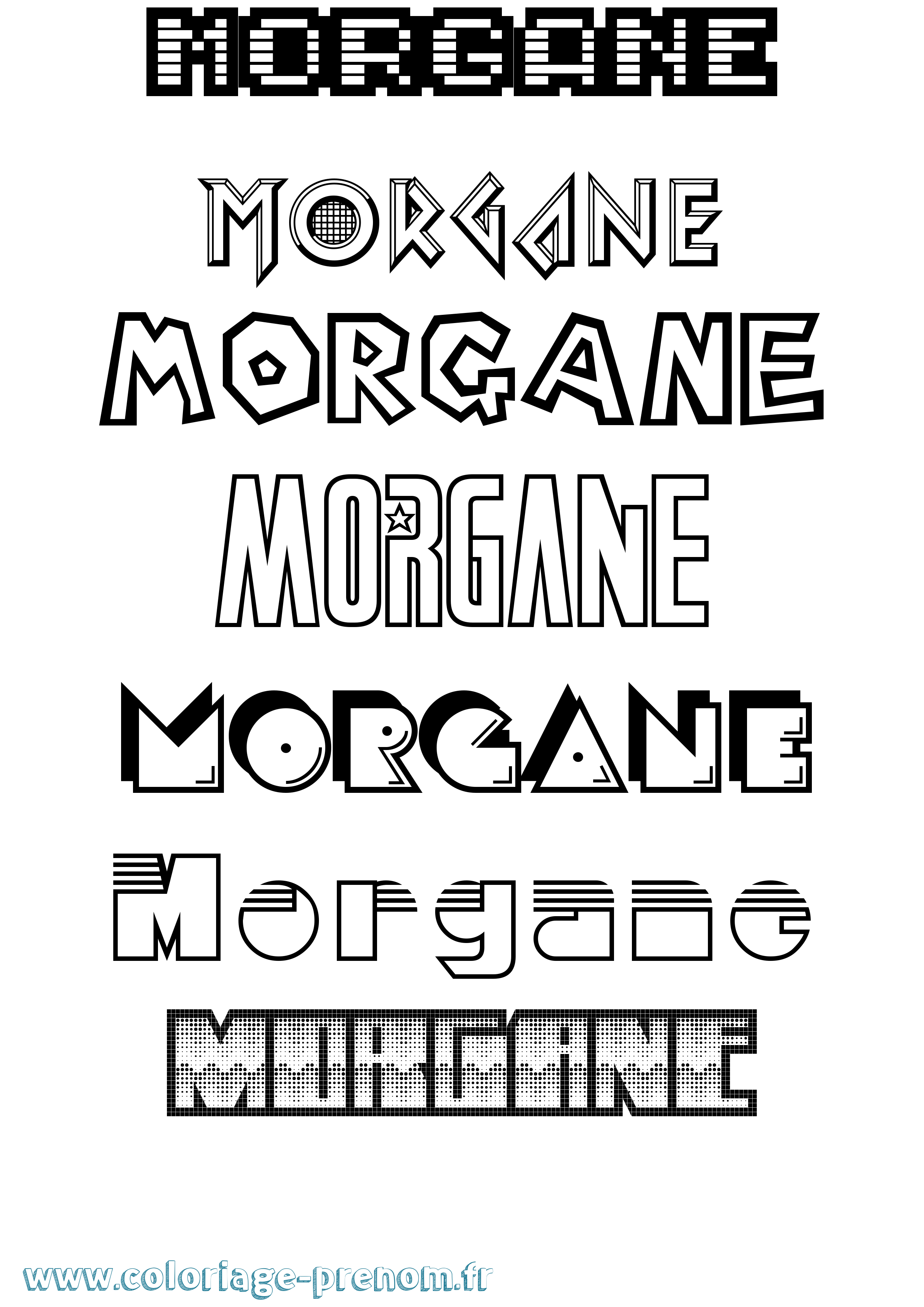Coloriage Morgane Coloriage prénom Morgane