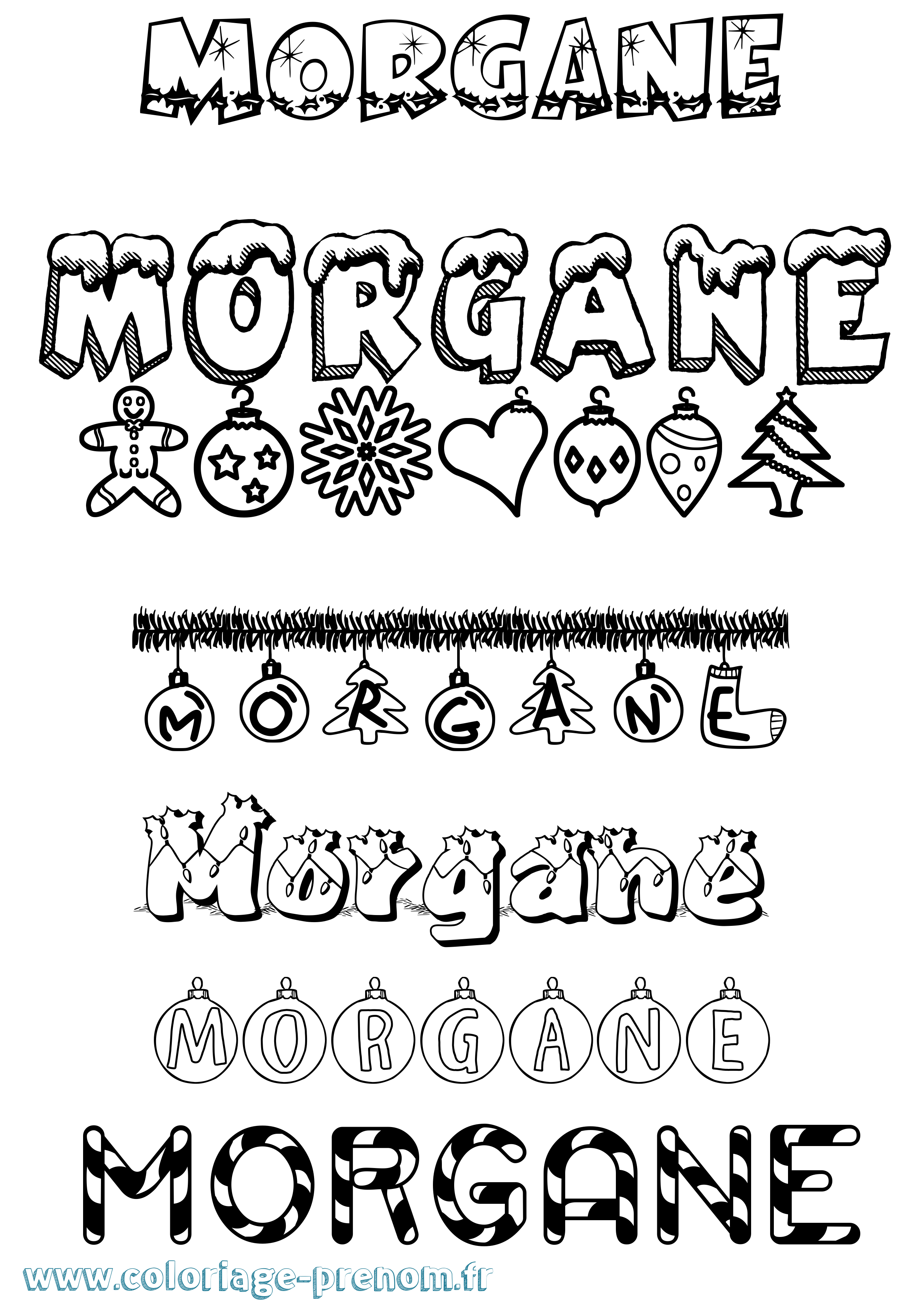 Coloriage Morgane Coloriage prénom Morgane