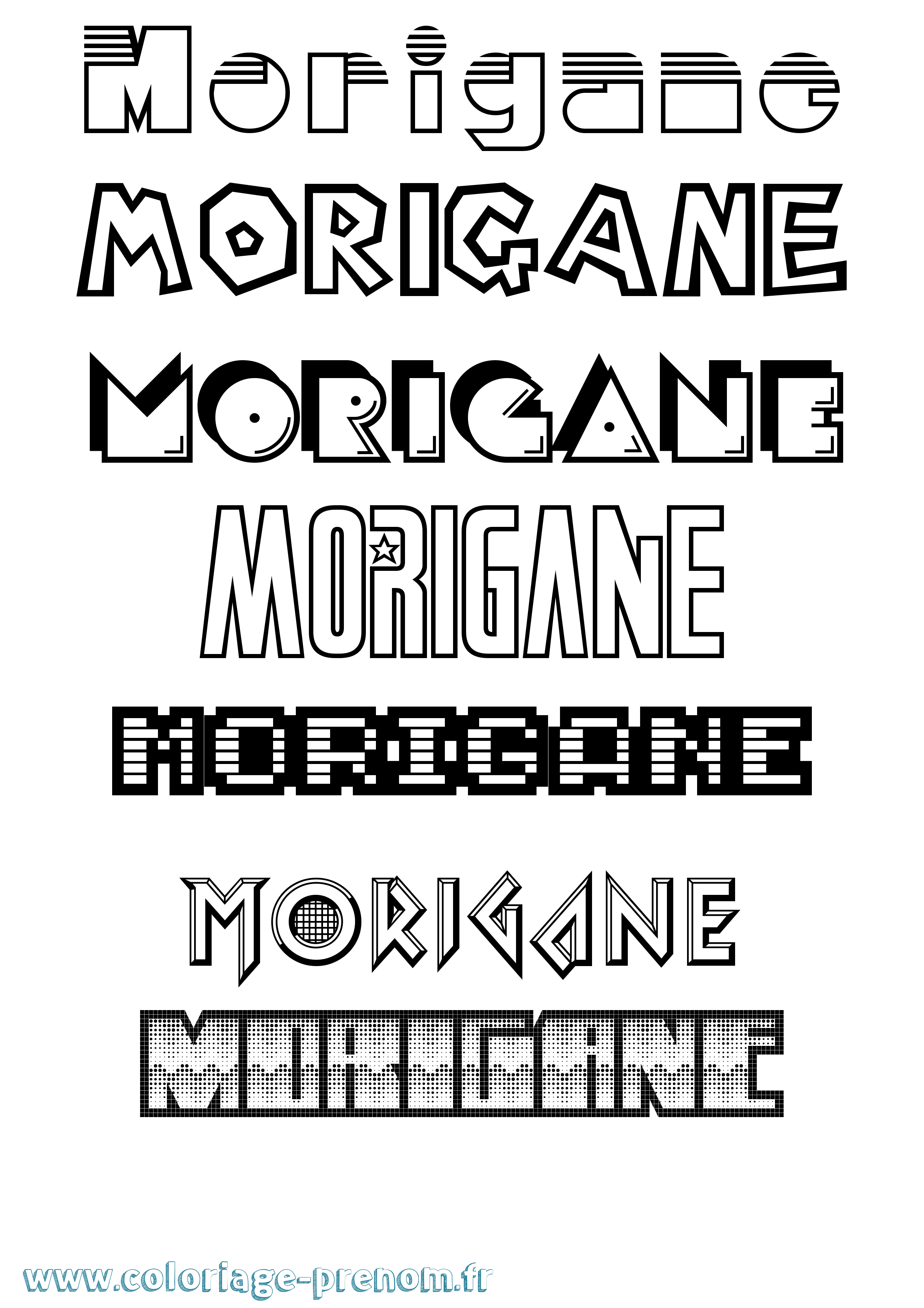 Coloriage Morigane Jeux Vidéos Coloriage prénom Morigane Jeux Vidéos