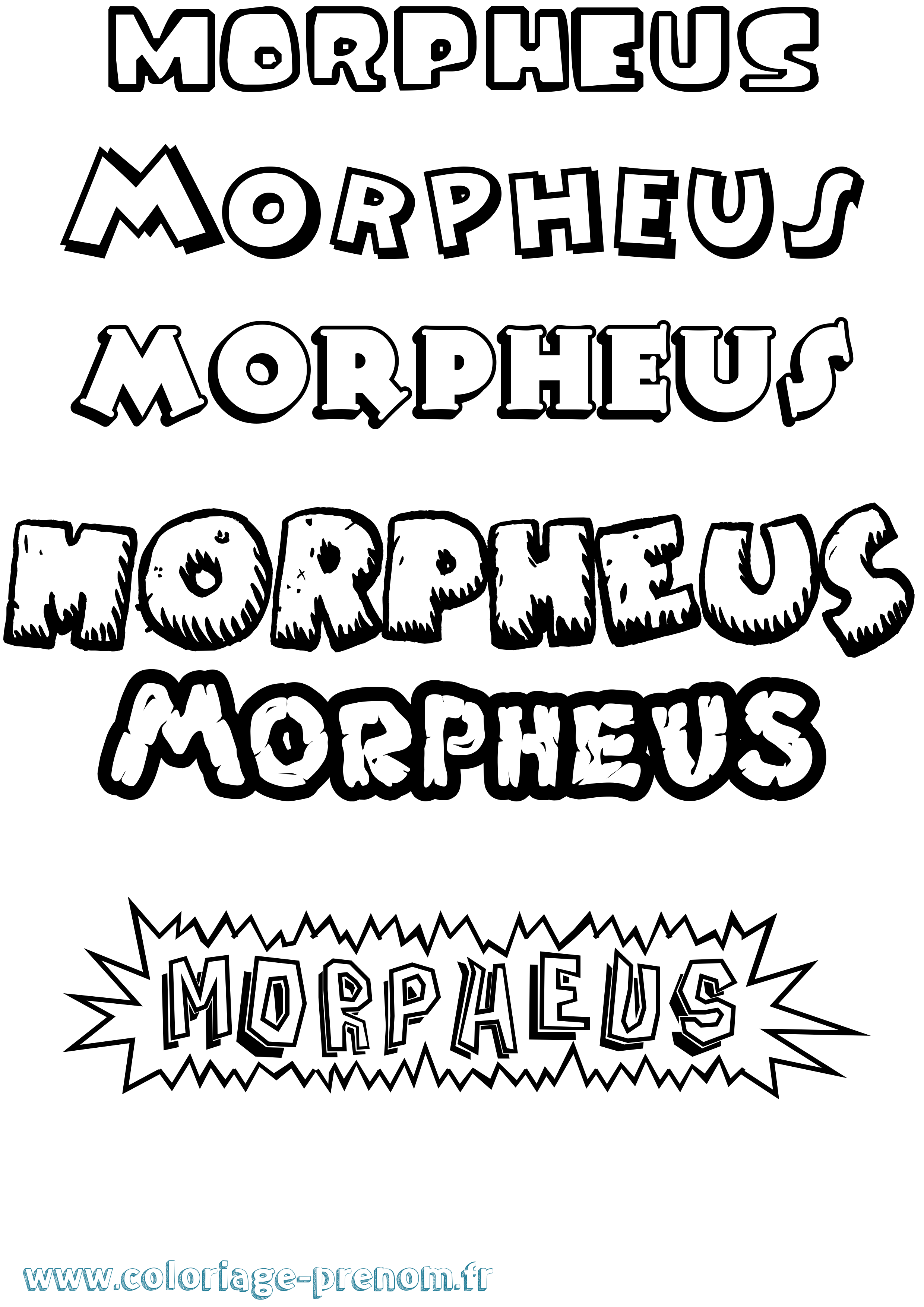 Coloriage prénom Morpheus Dessin Animé