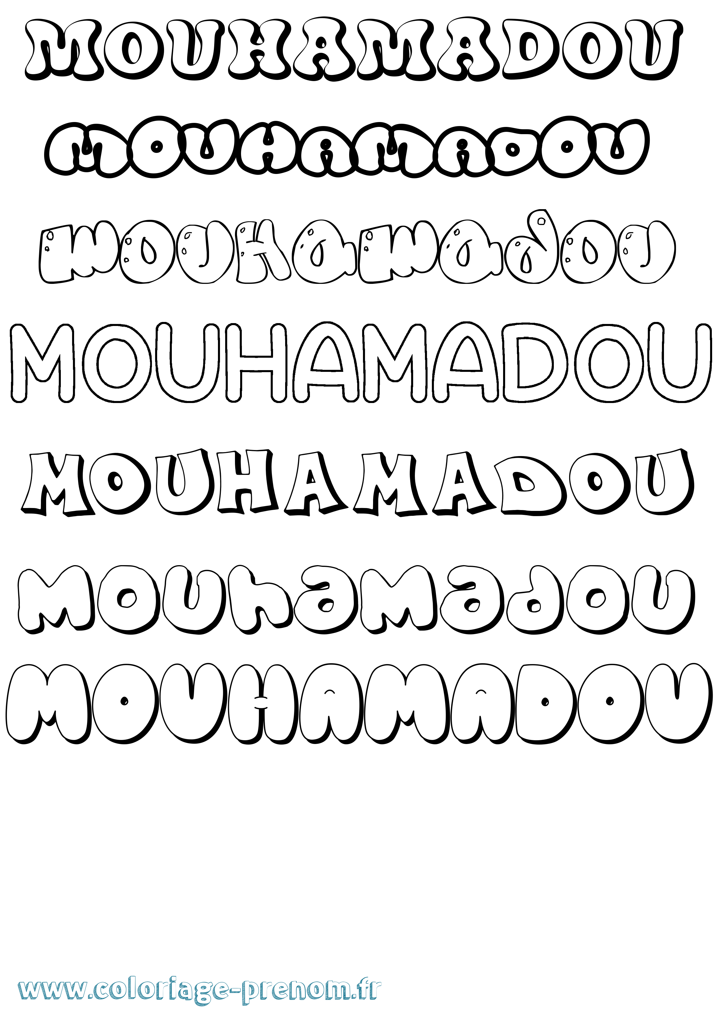 Coloriage prénom Mouhamadou