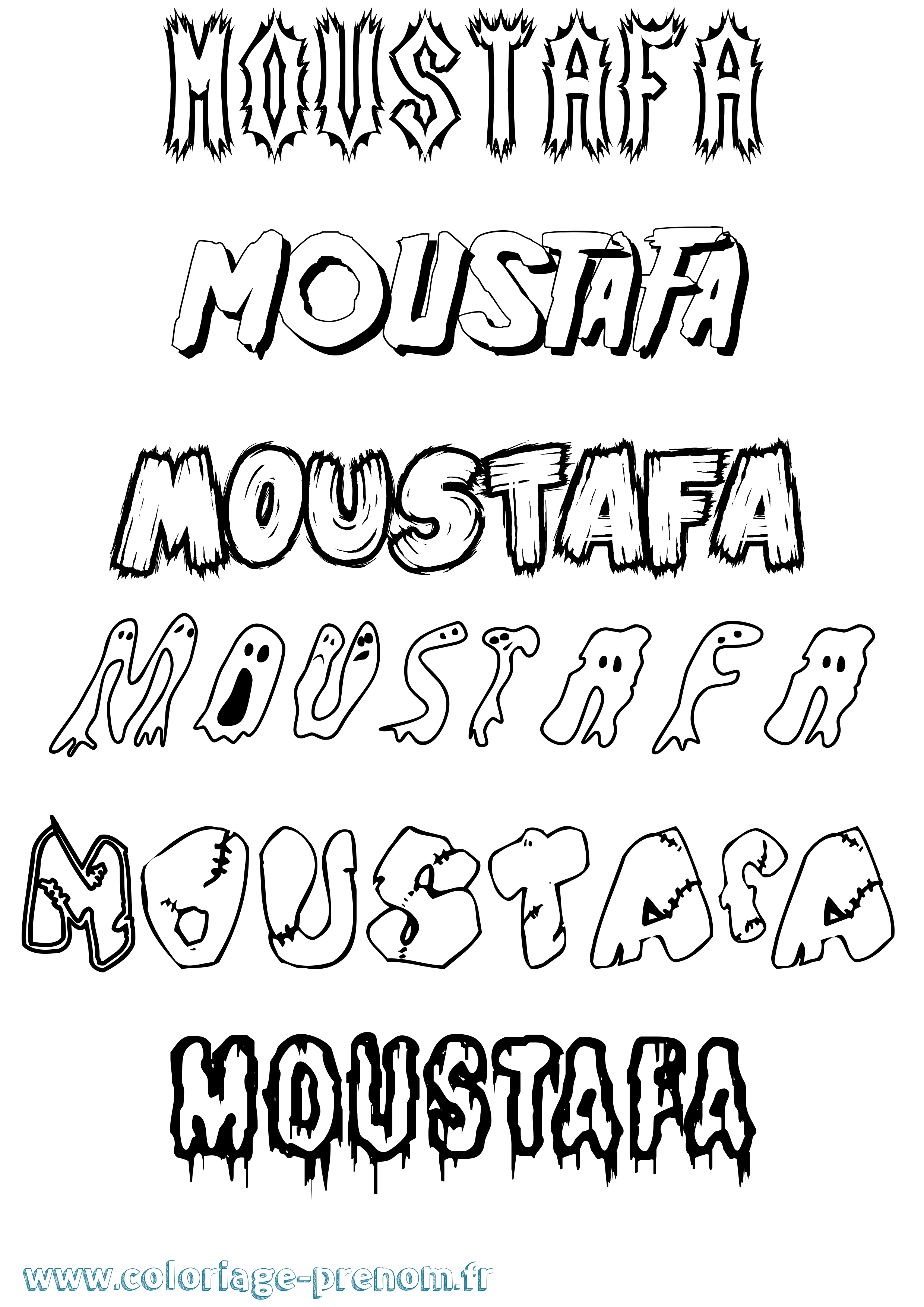 Coloriage Moustafa Coloriage prénom Moustafa