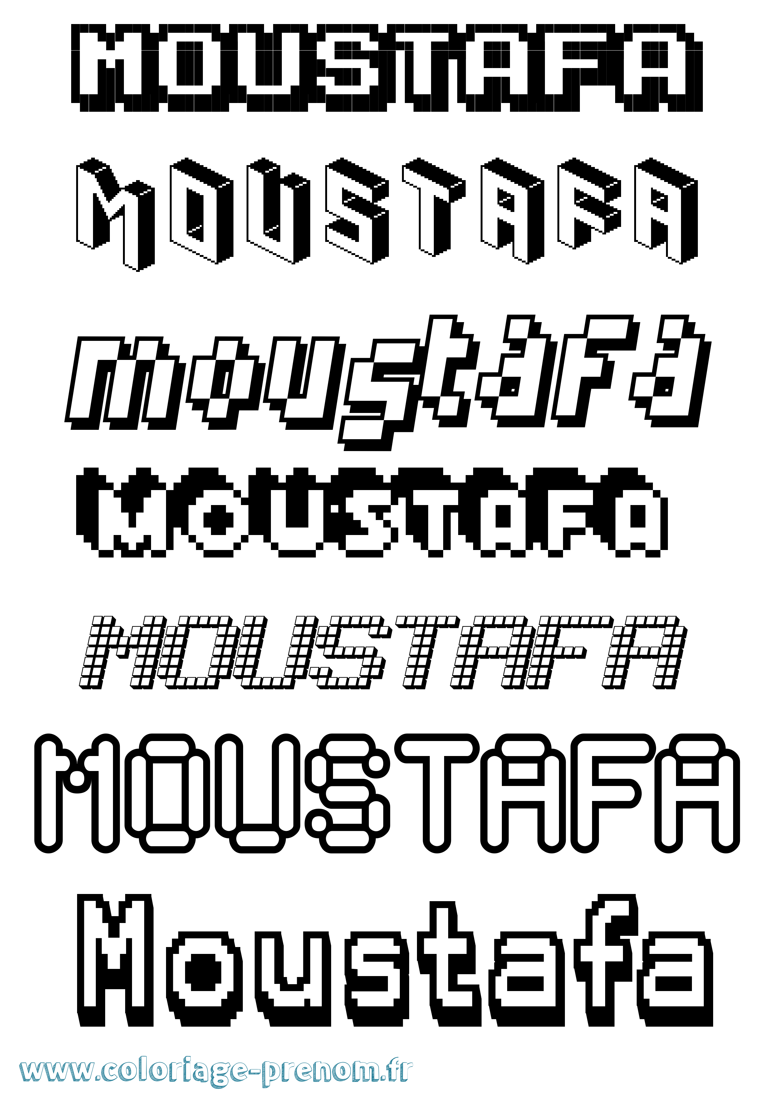Coloriage Moustafa Coloriage prénom Moustafa