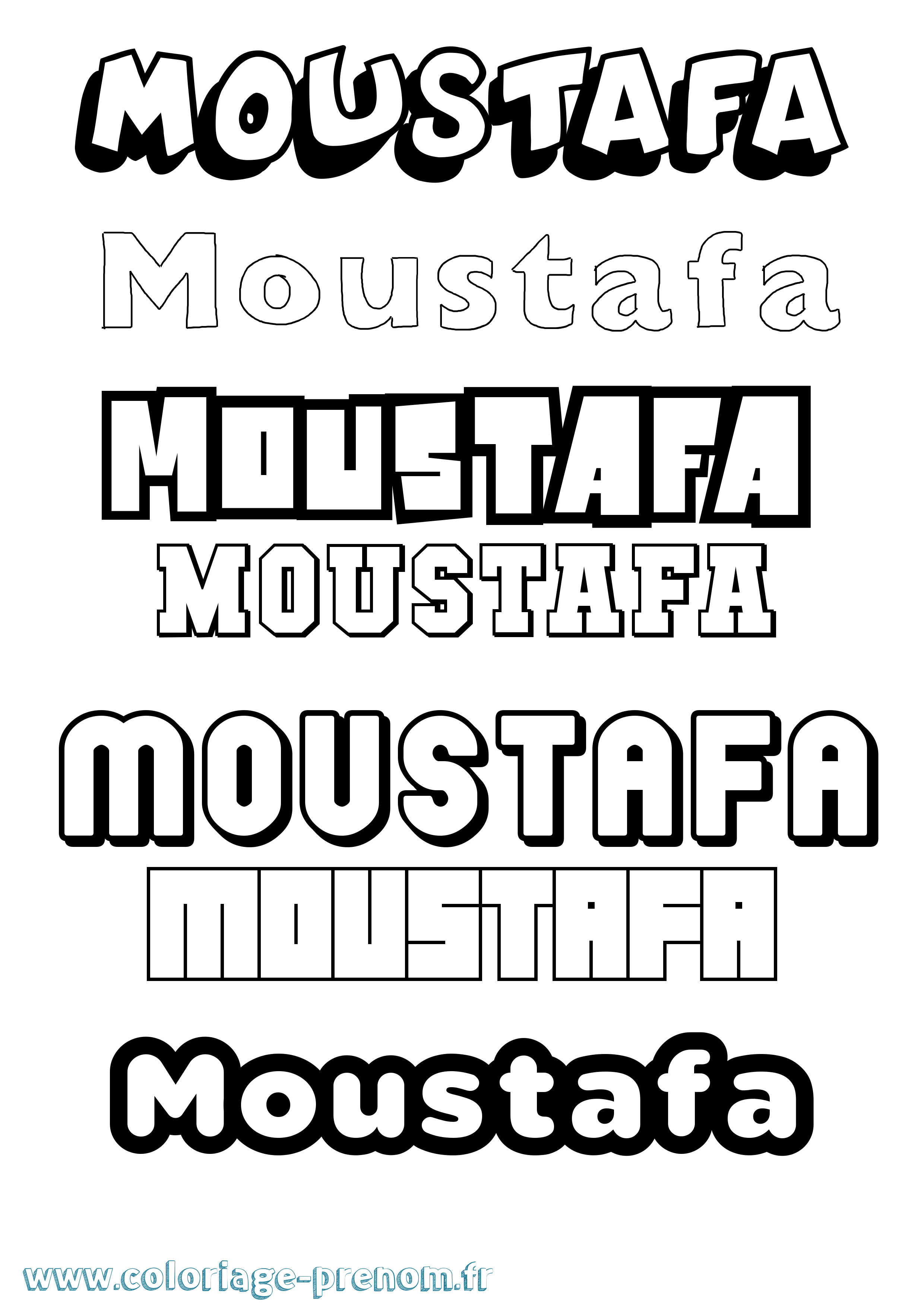 Coloriage Moustafa Coloriage prénom Moustafa