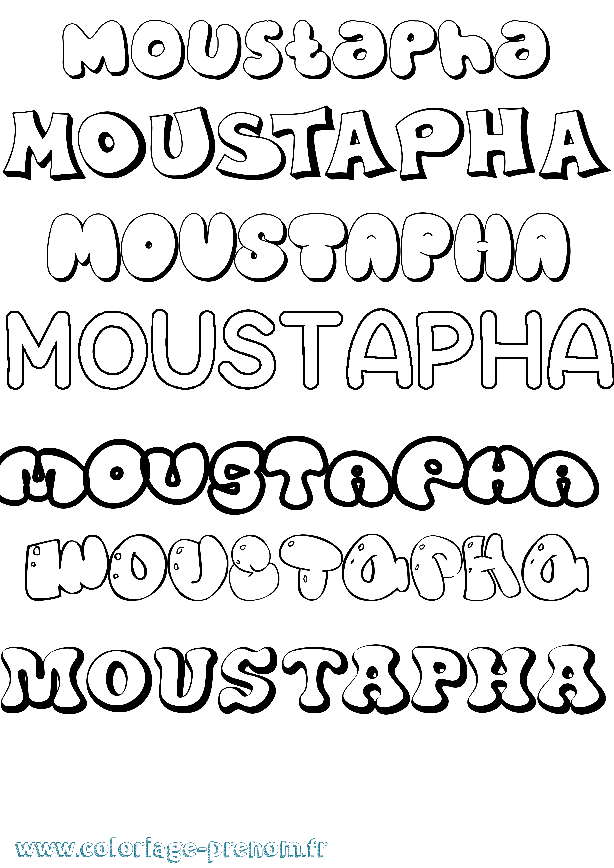 Coloriage Moustapha Coloriage prénom Moustapha