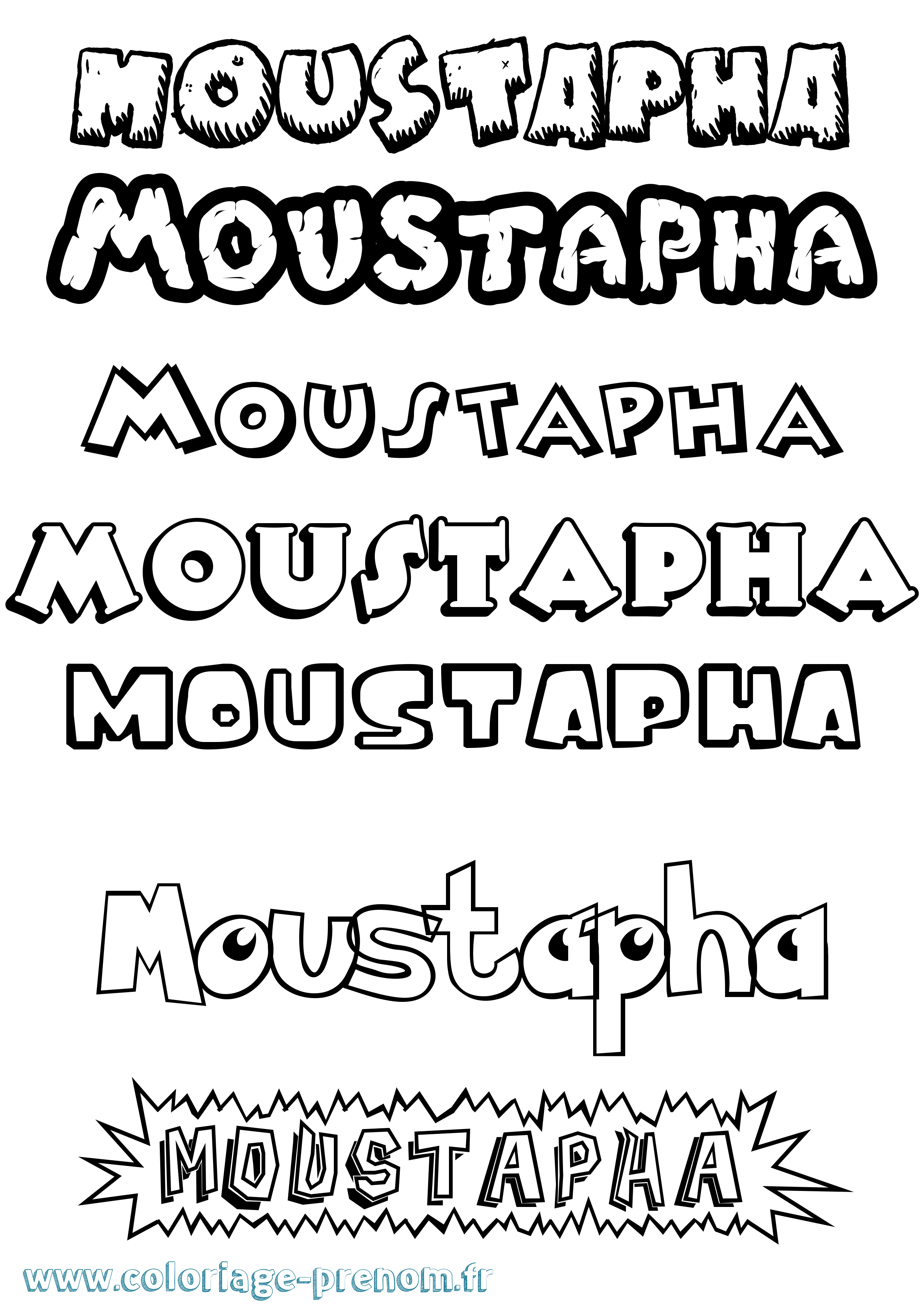 Coloriage Moustapha Coloriage prénom Moustapha