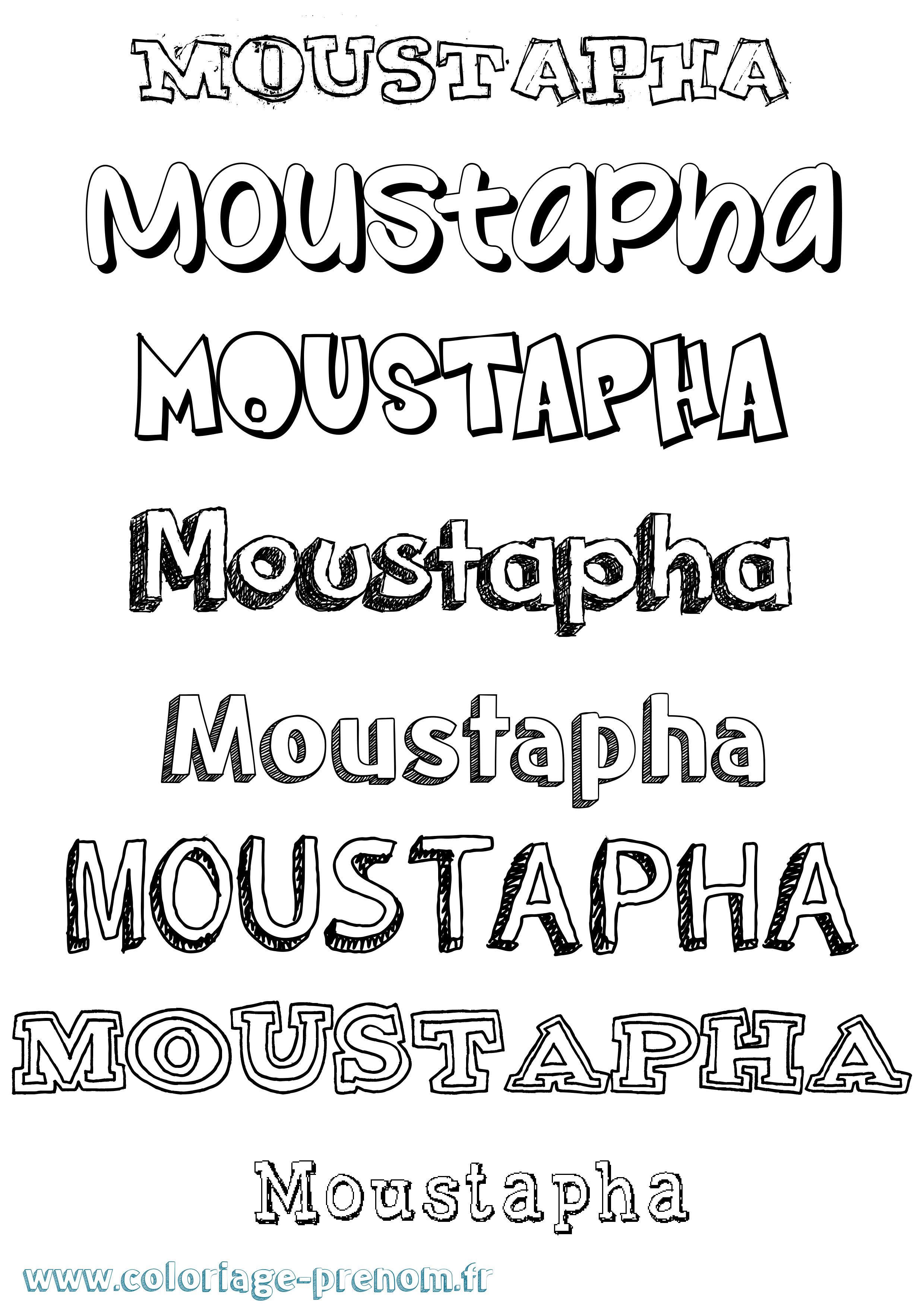 Coloriage Moustapha Coloriage prénom Moustapha