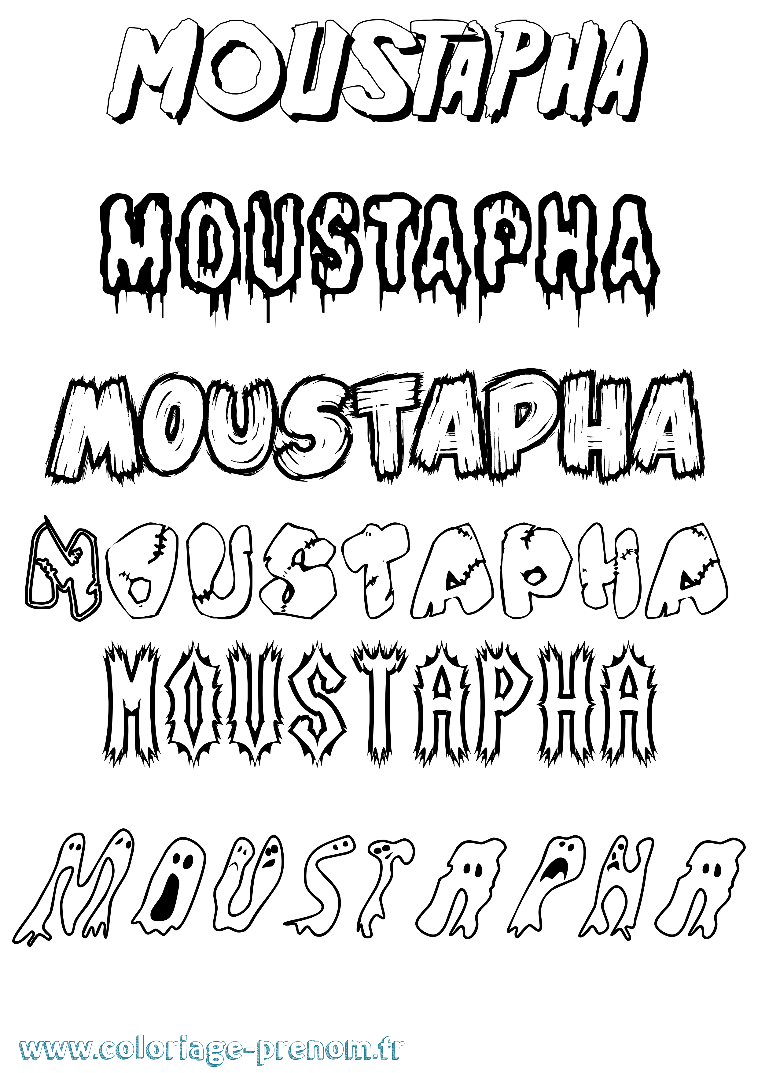 Coloriage Moustapha Coloriage prénom Moustapha