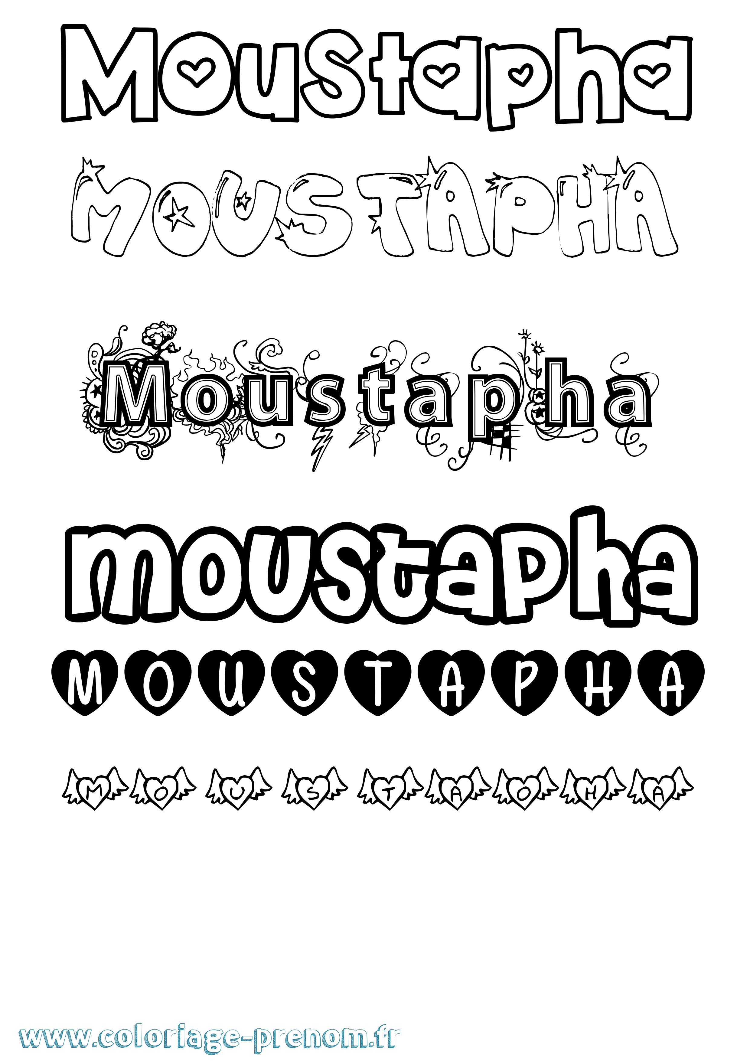 Coloriage Moustapha Coloriage prénom Moustapha