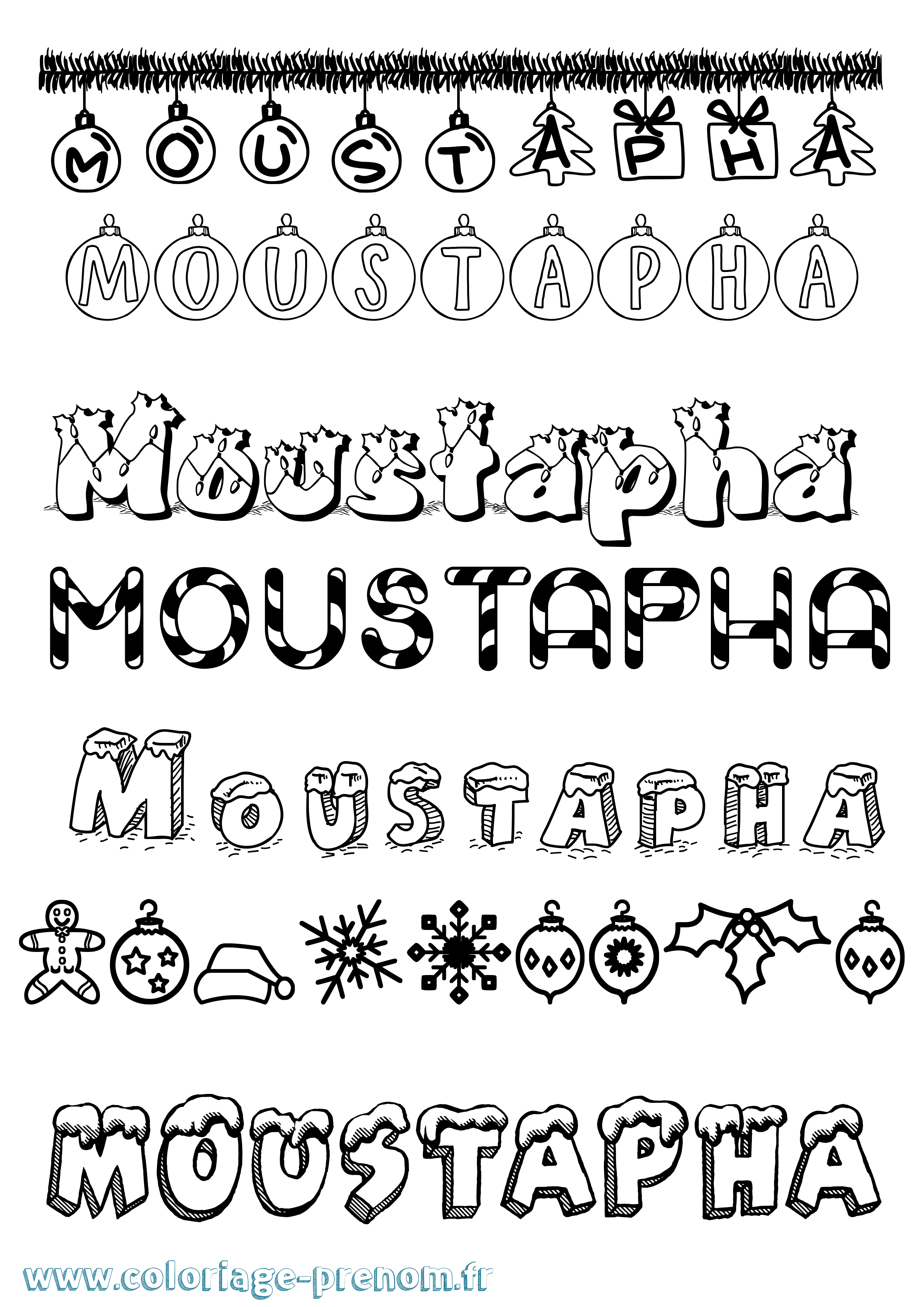 Coloriage Moustapha Coloriage prénom Moustapha