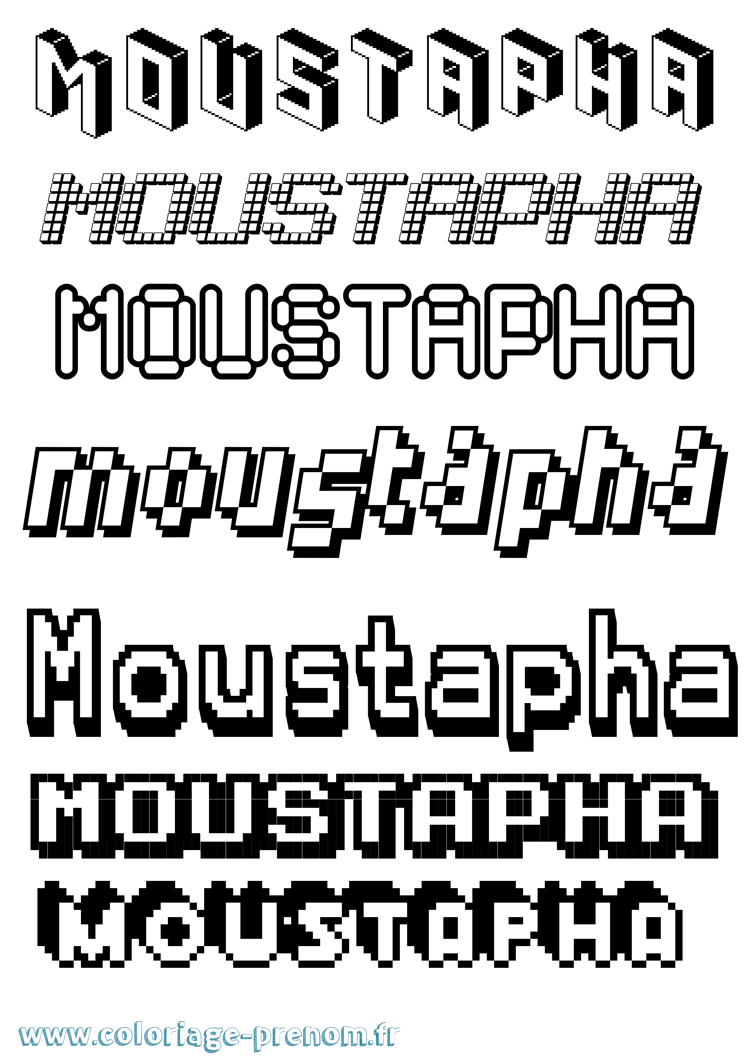 Coloriage Moustapha Coloriage prénom Moustapha
