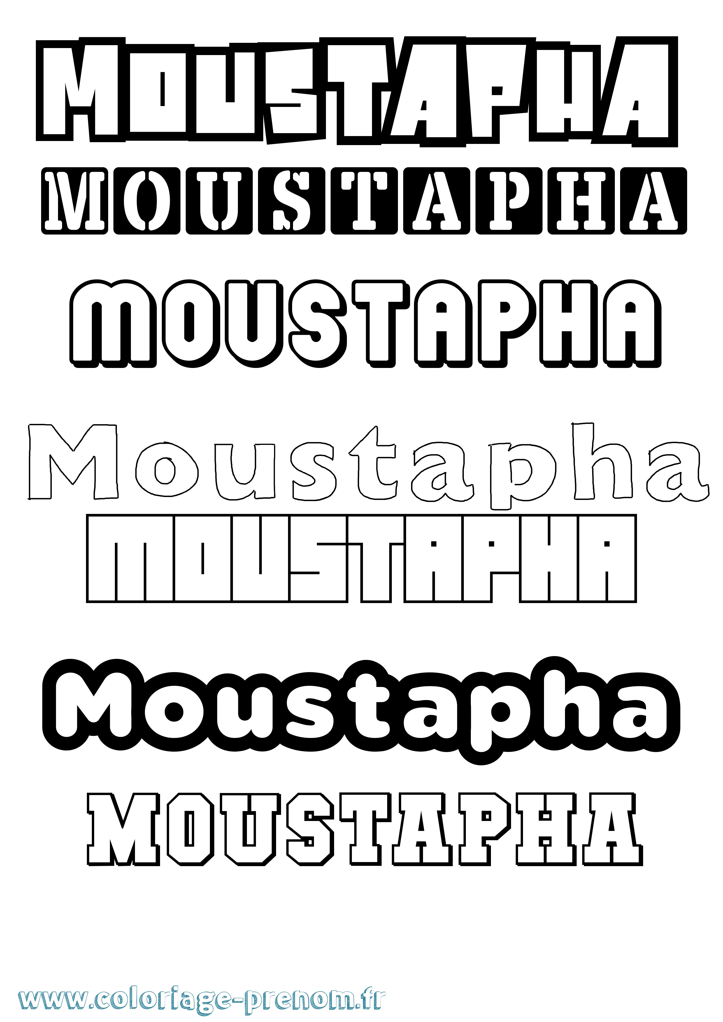 Coloriage Moustapha Coloriage prénom Moustapha