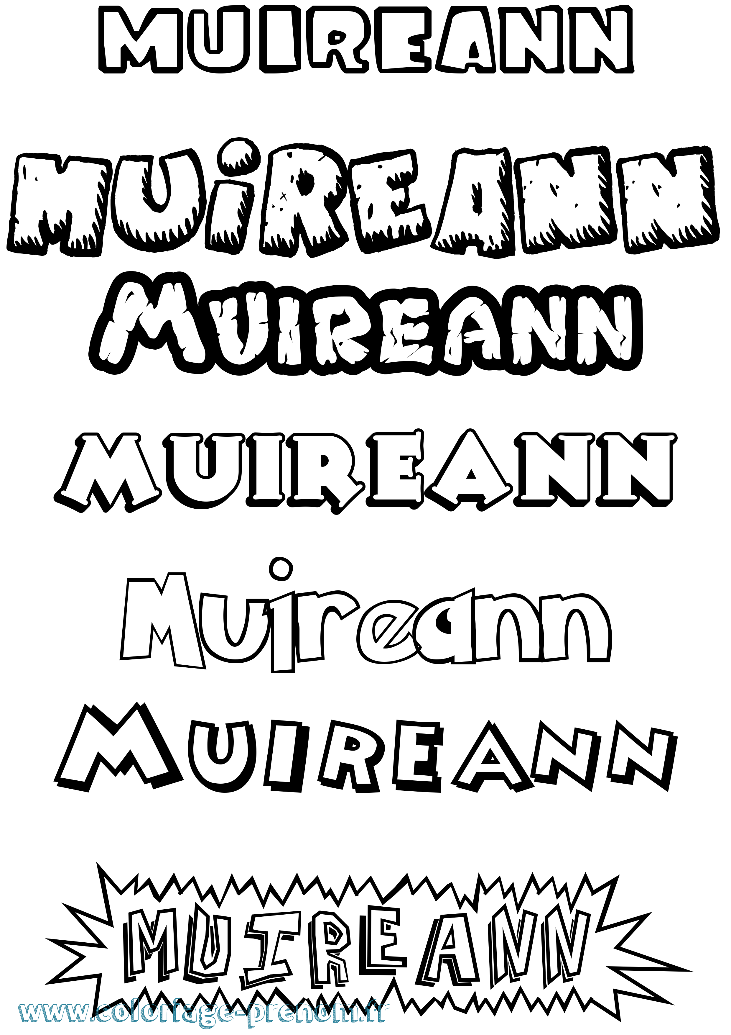 Coloriage Muireann Dessin Animé Coloriage prénom Muireann Dessin Animé